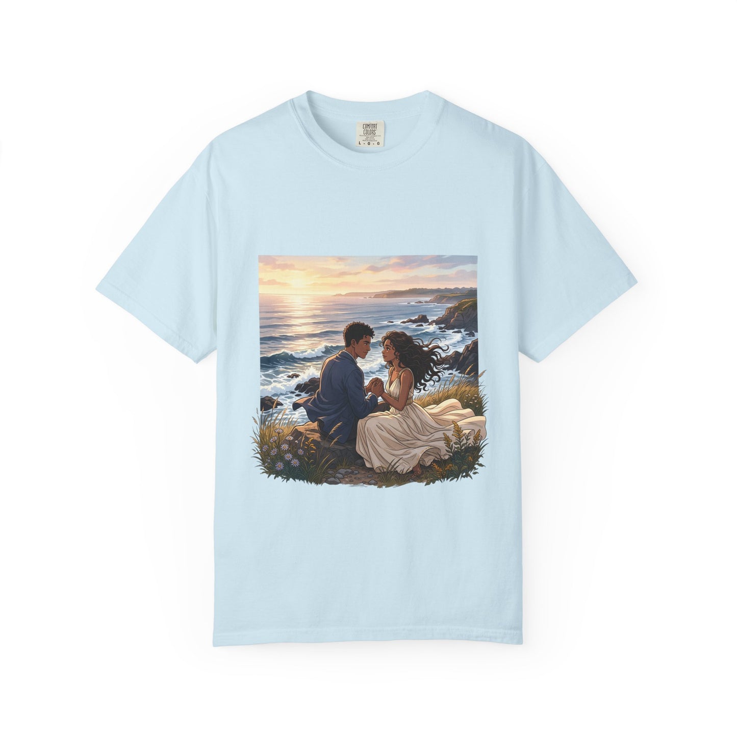 Romantic Sunset Beach Couple T-Shirt