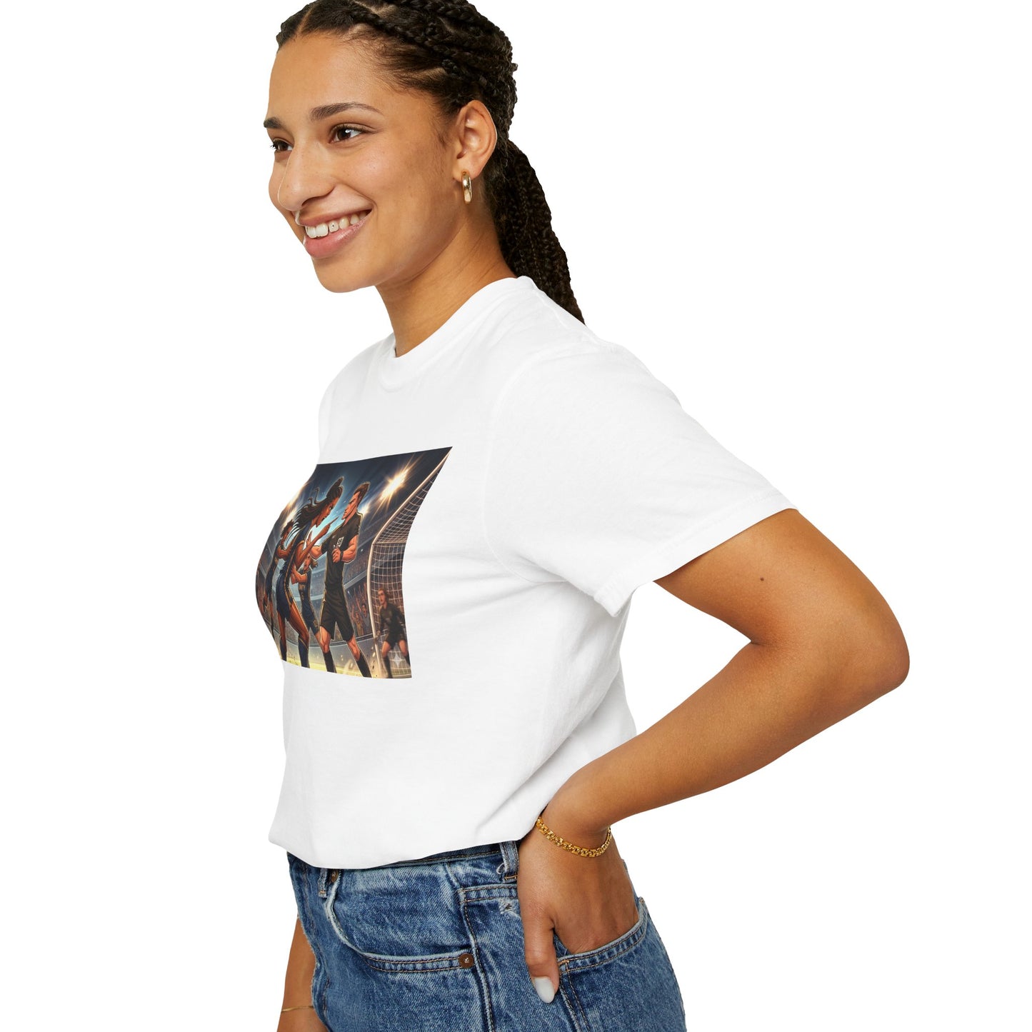 Soccer Arguing With Referee T-Shirt — Vintage Stadium Action Graphic Tee