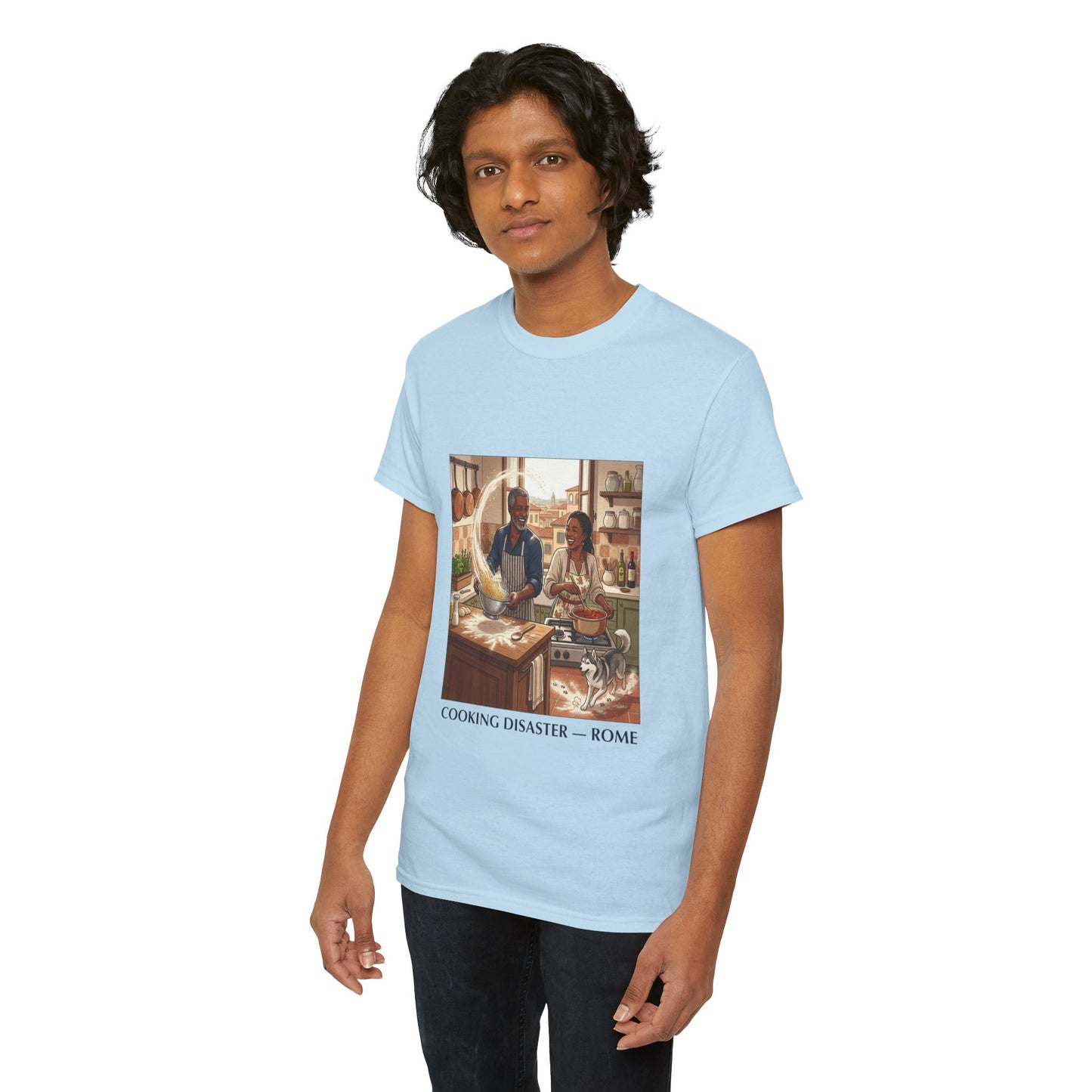 T-Shirt — 'Cooking Disaster — Rome' Illustrated Cooking Tee