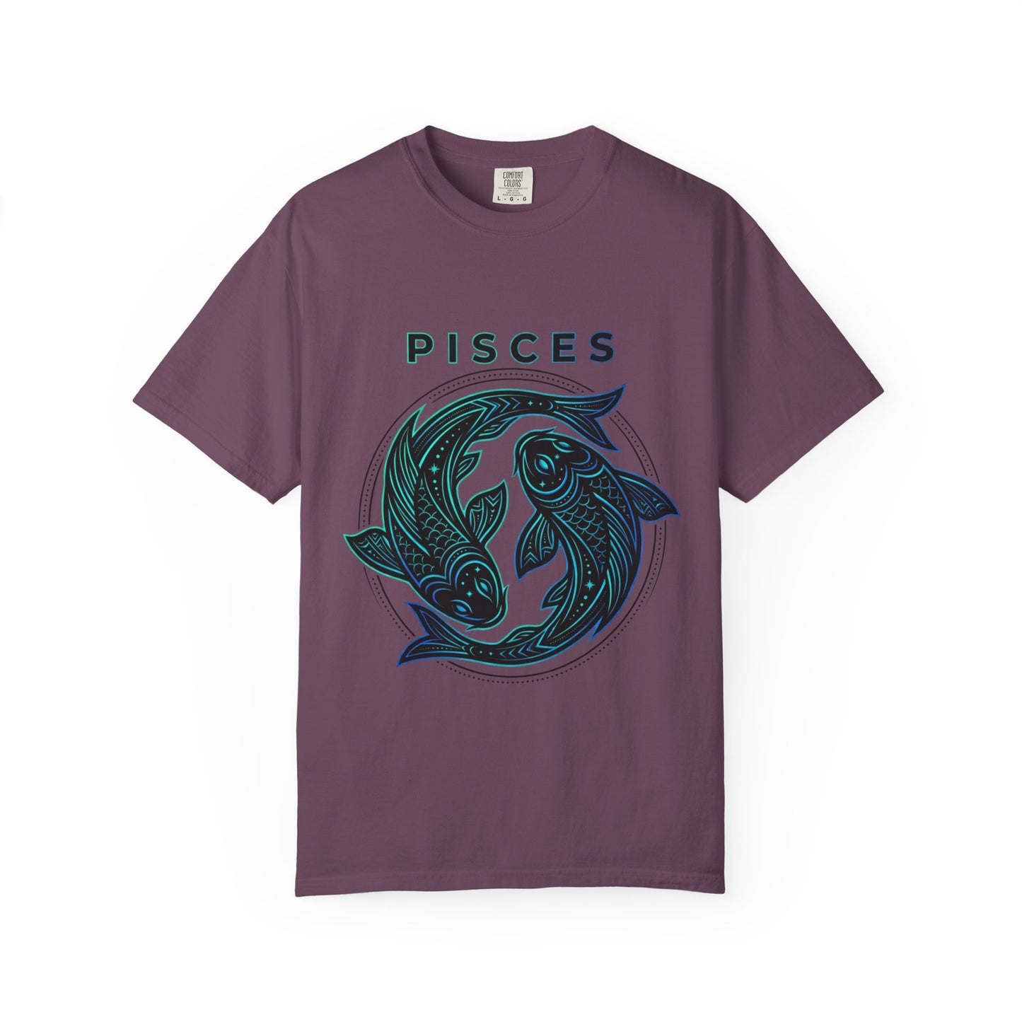 Pisces Zodiac T-Shirt — Artistic Twin Fish Astrology Tee