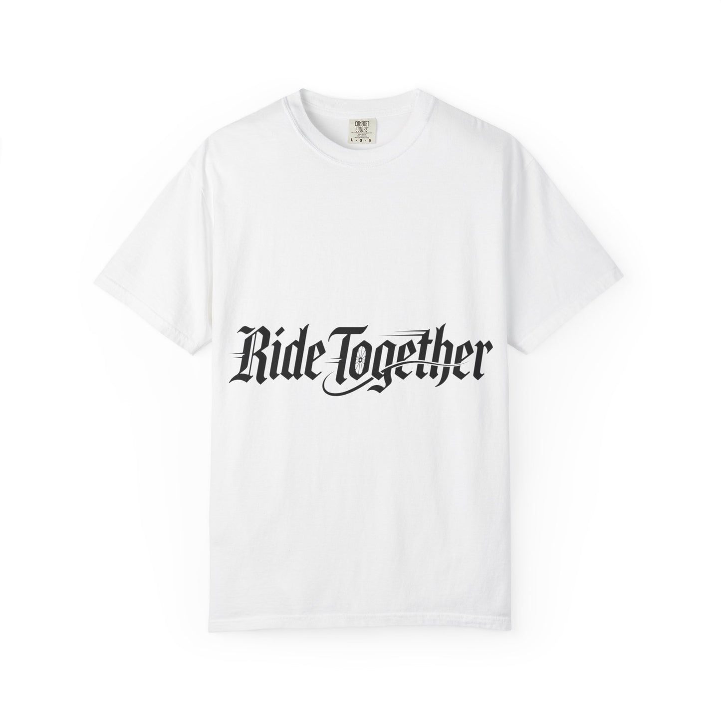 Ride Together T-Shirt — Gothic Script Motorcycle Tee