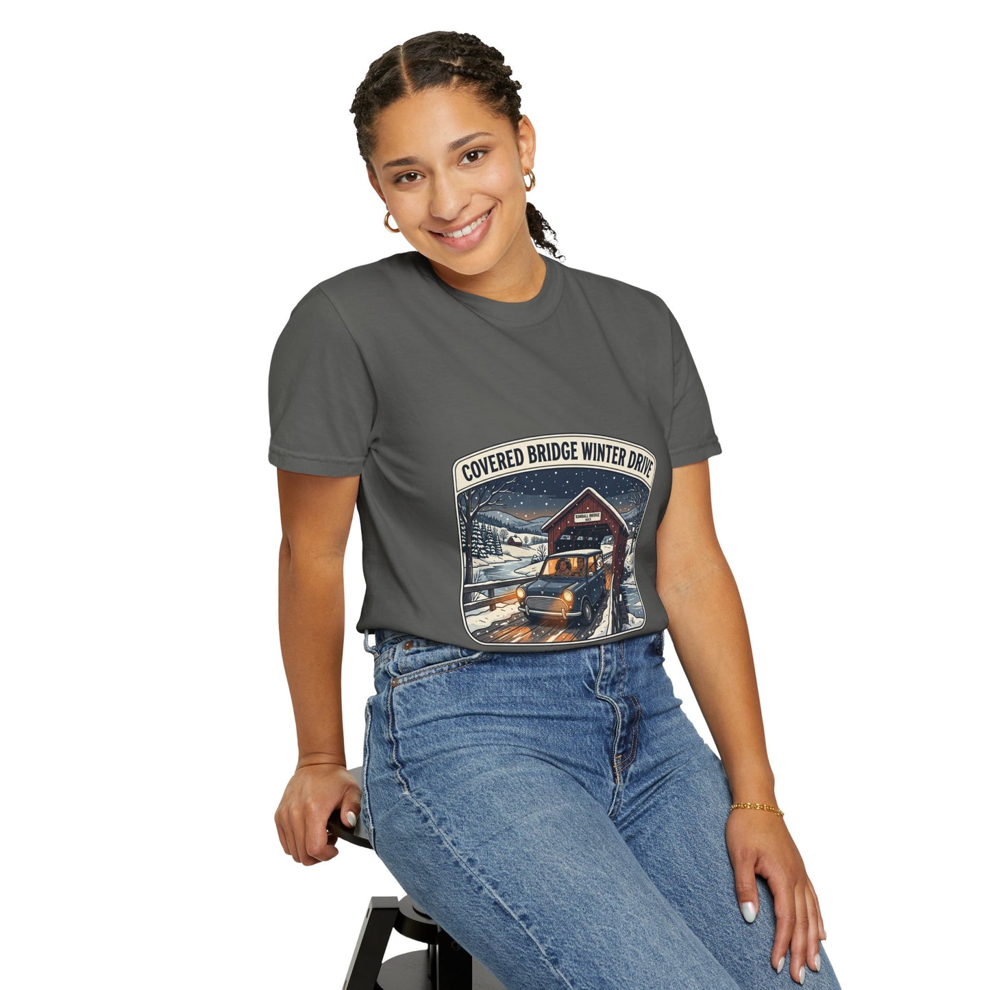 Covered Bridge Winter Drive T-Shirt