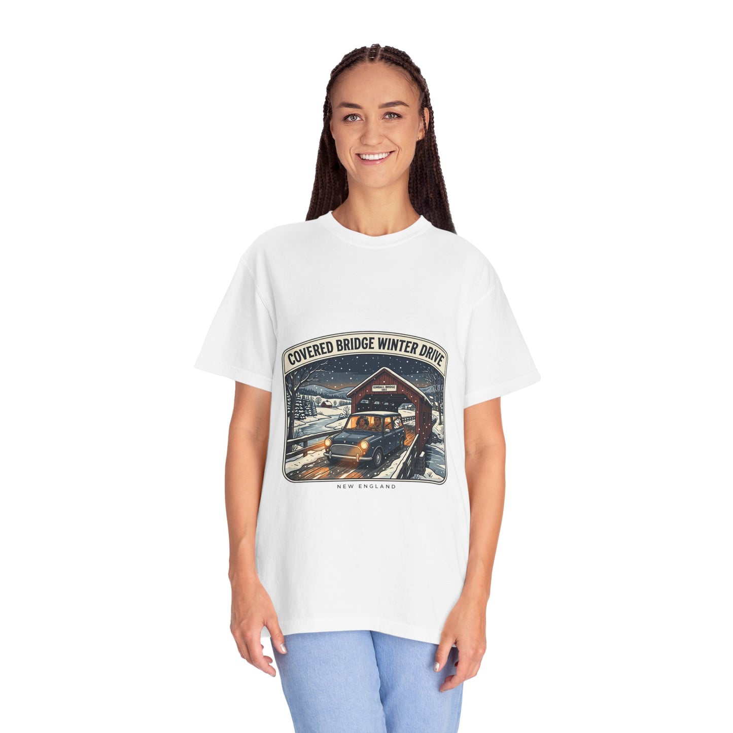 Covered Bridge Winter Drive T-Shirt
