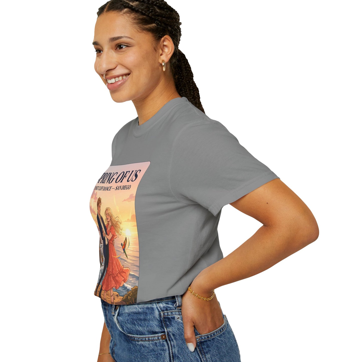 Spring of Us T‑Shirt — Sunset Cliff Dance San Diego Vintage Romance Tee