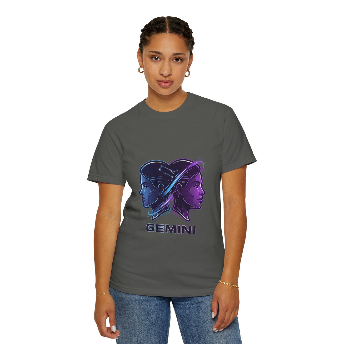 Gemini Zodiac T‑Shirt — Dual Faces Astrology Tee