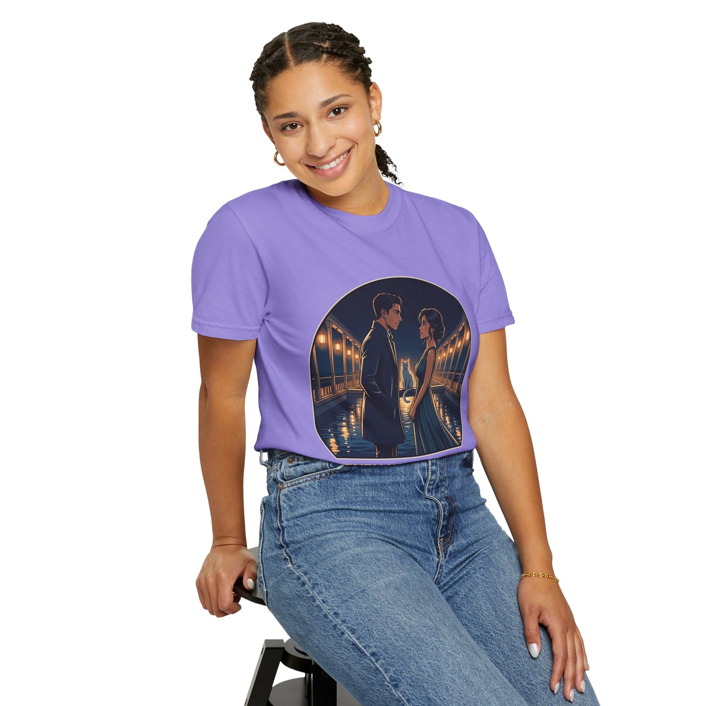 Romantic Night Stroll T-Shirt — "Even in the Quiet... We Shine" Graphic Tee