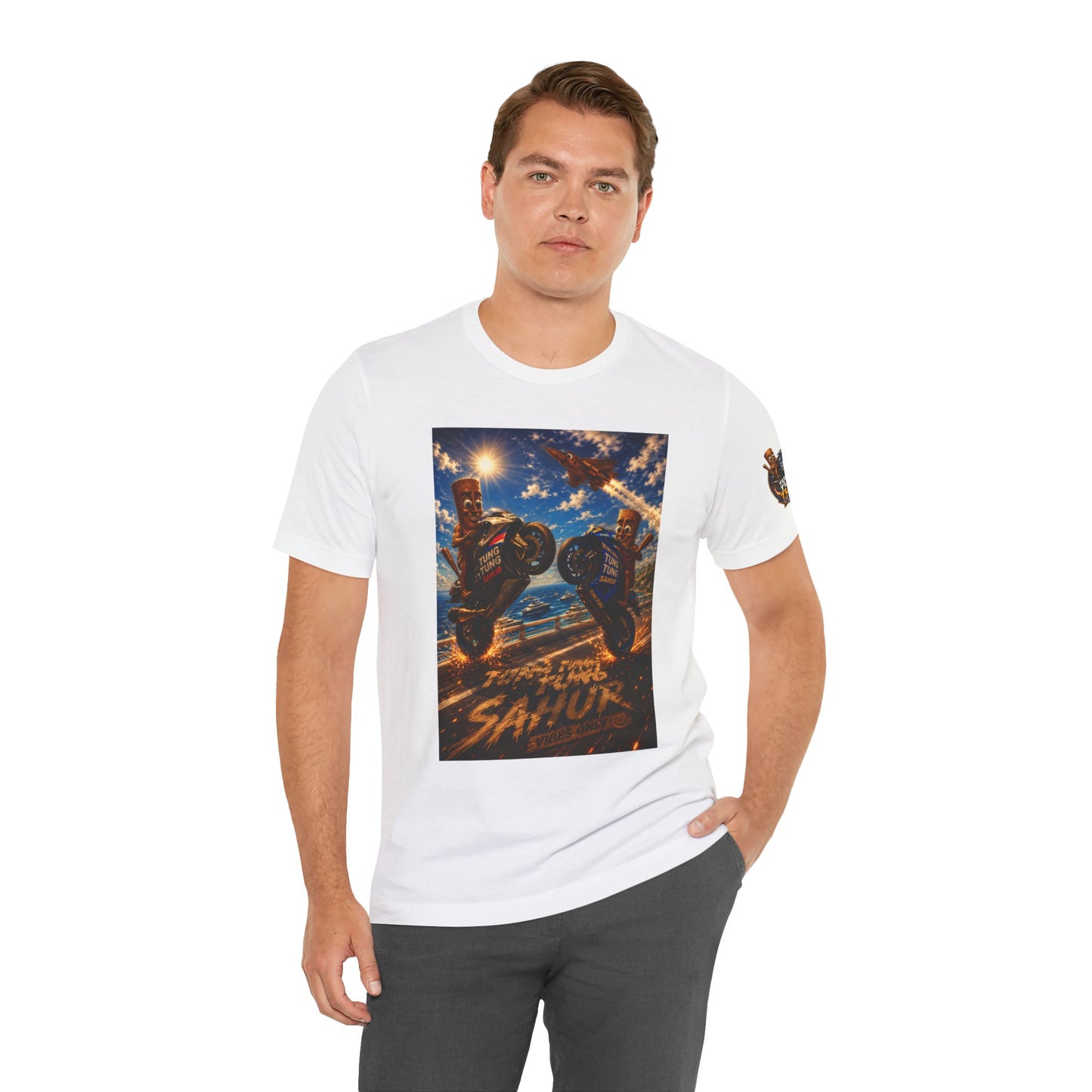 Motorcycle Stunt Tee — Sahara Riders Graphic T-Shirt