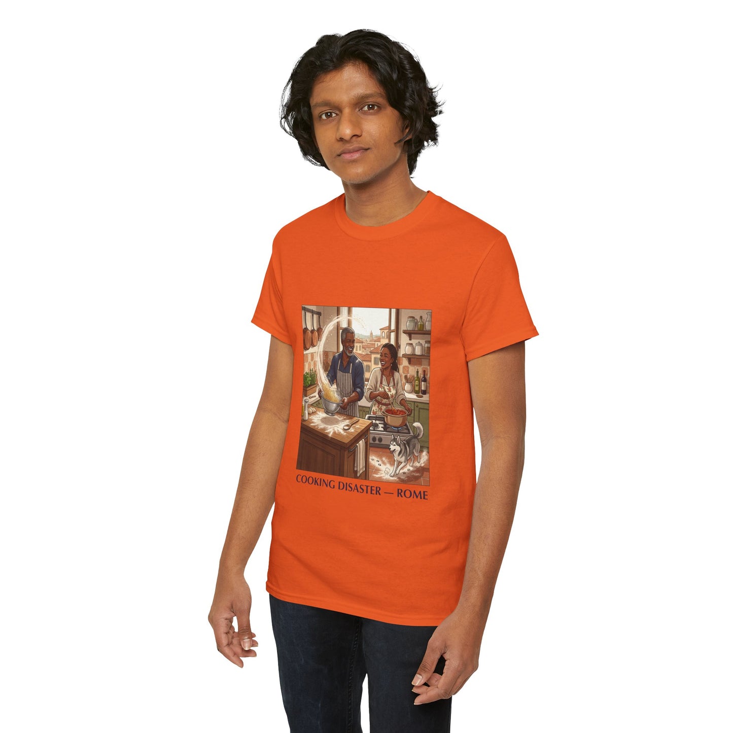 T-Shirt — 'Cooking Disaster — Rome' Illustrated Cooking Tee