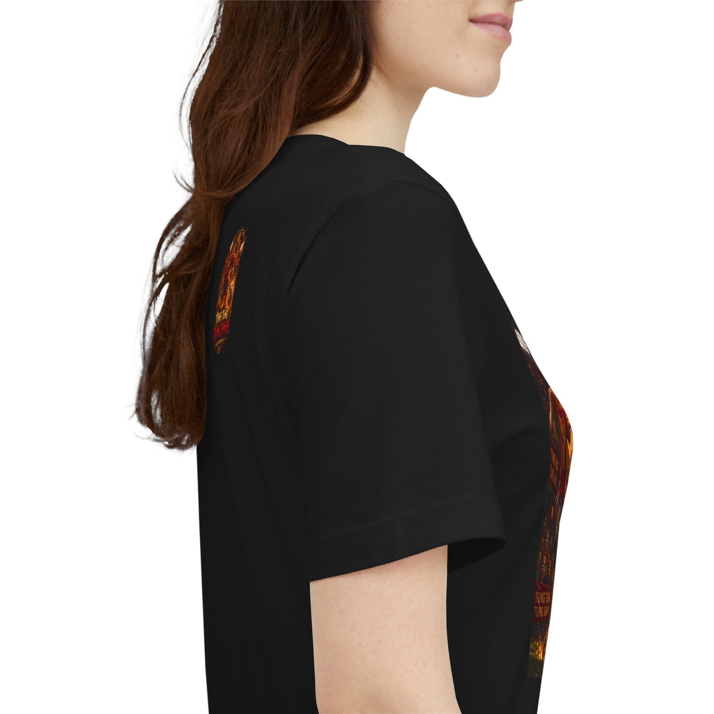 Tung Tung Tung Sahur Soccer Kick Firestorm Graphic Tee — ‘Goal’ Animated Kick Design