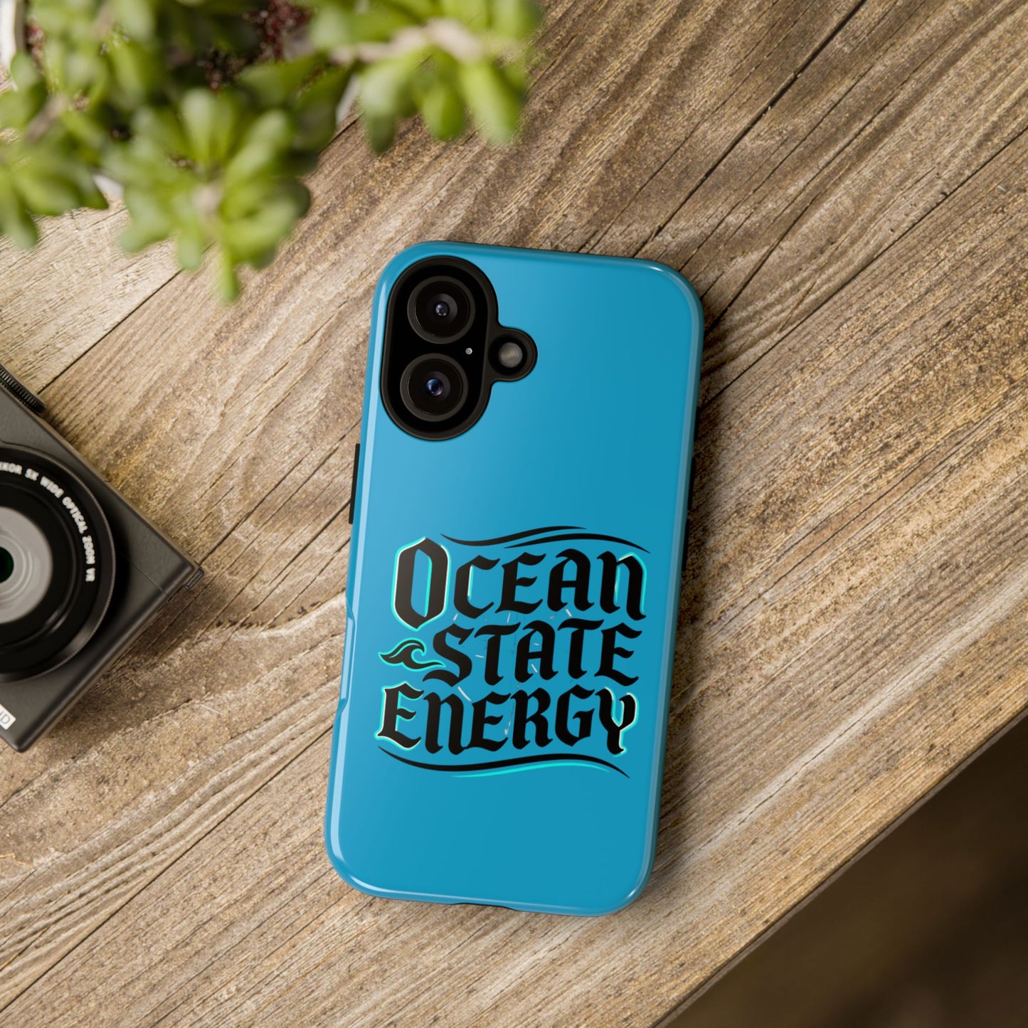 Ocean State Energy Phone Case — Tough Protective iPhone Cover with Nautical Script