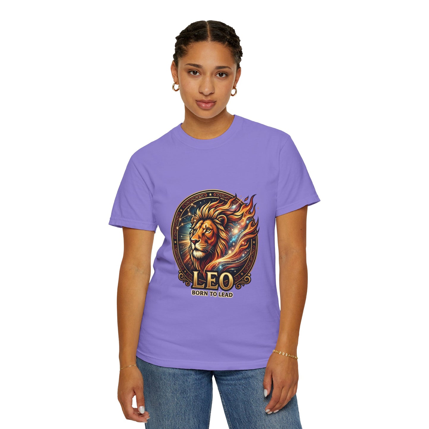 Leo 'Born to Lead' T-Shirt — Bold Zodiac Lion Graphic Tee
