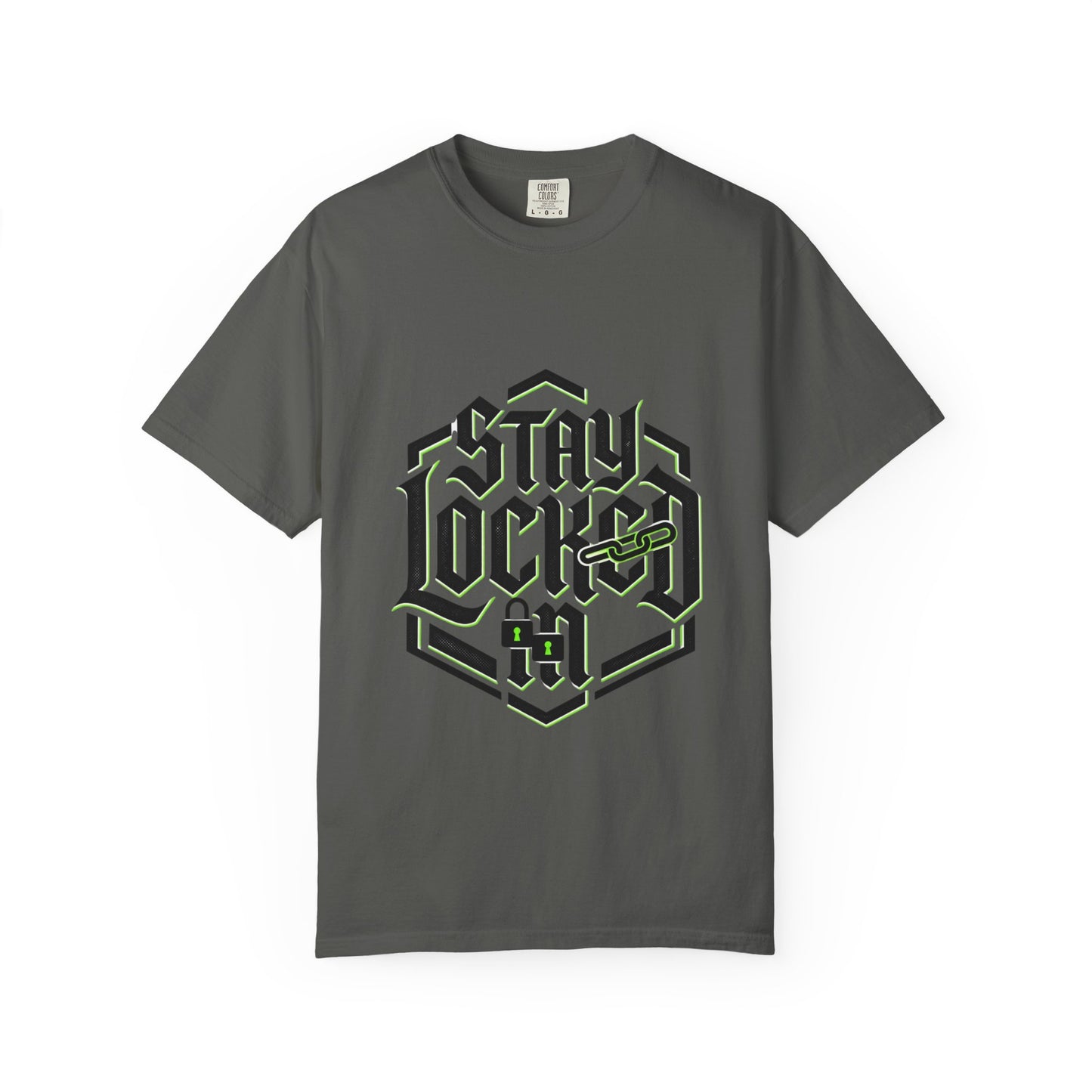 Stay Locked T-Shirt — Hexagonal Streetwear Graphic Tee