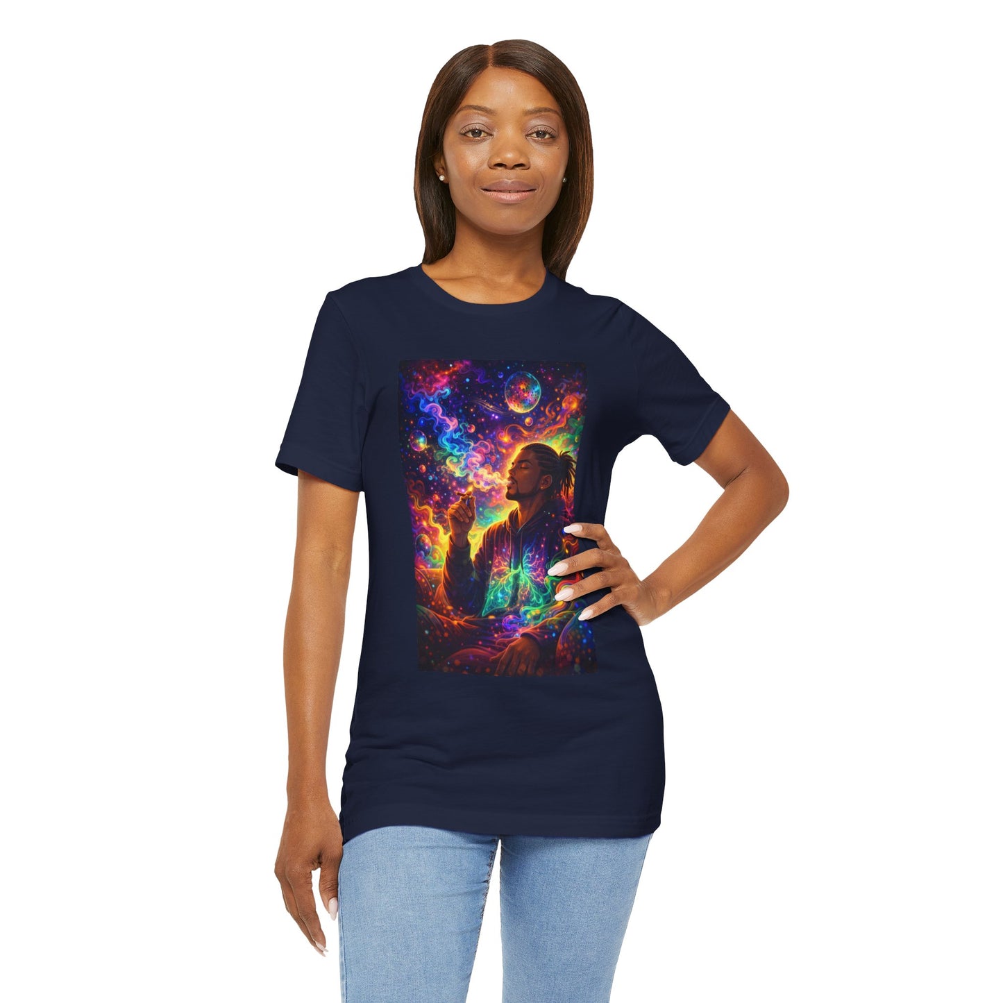 Psychedelic Session T-Shirt — Cosmic Portrait Graphic Tee