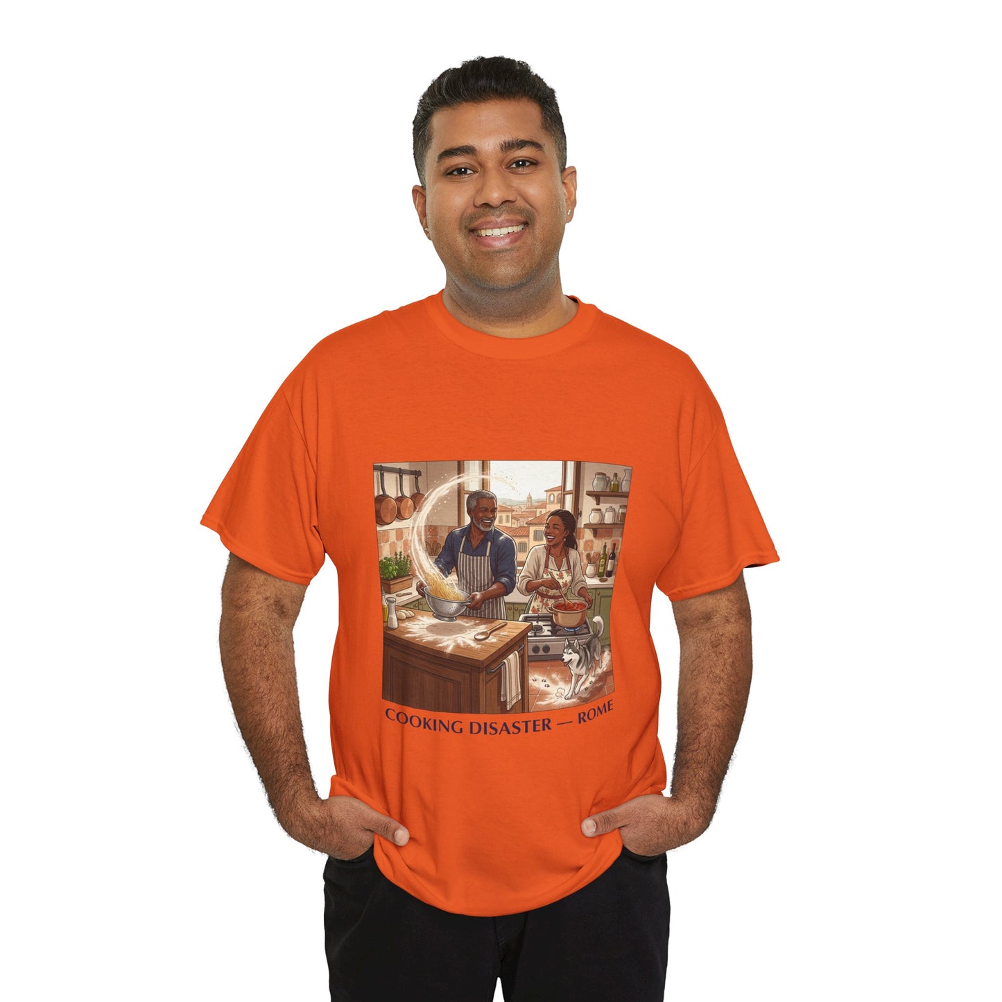 T-Shirt — 'Cooking Disaster — Rome' Illustrated Cooking Tee