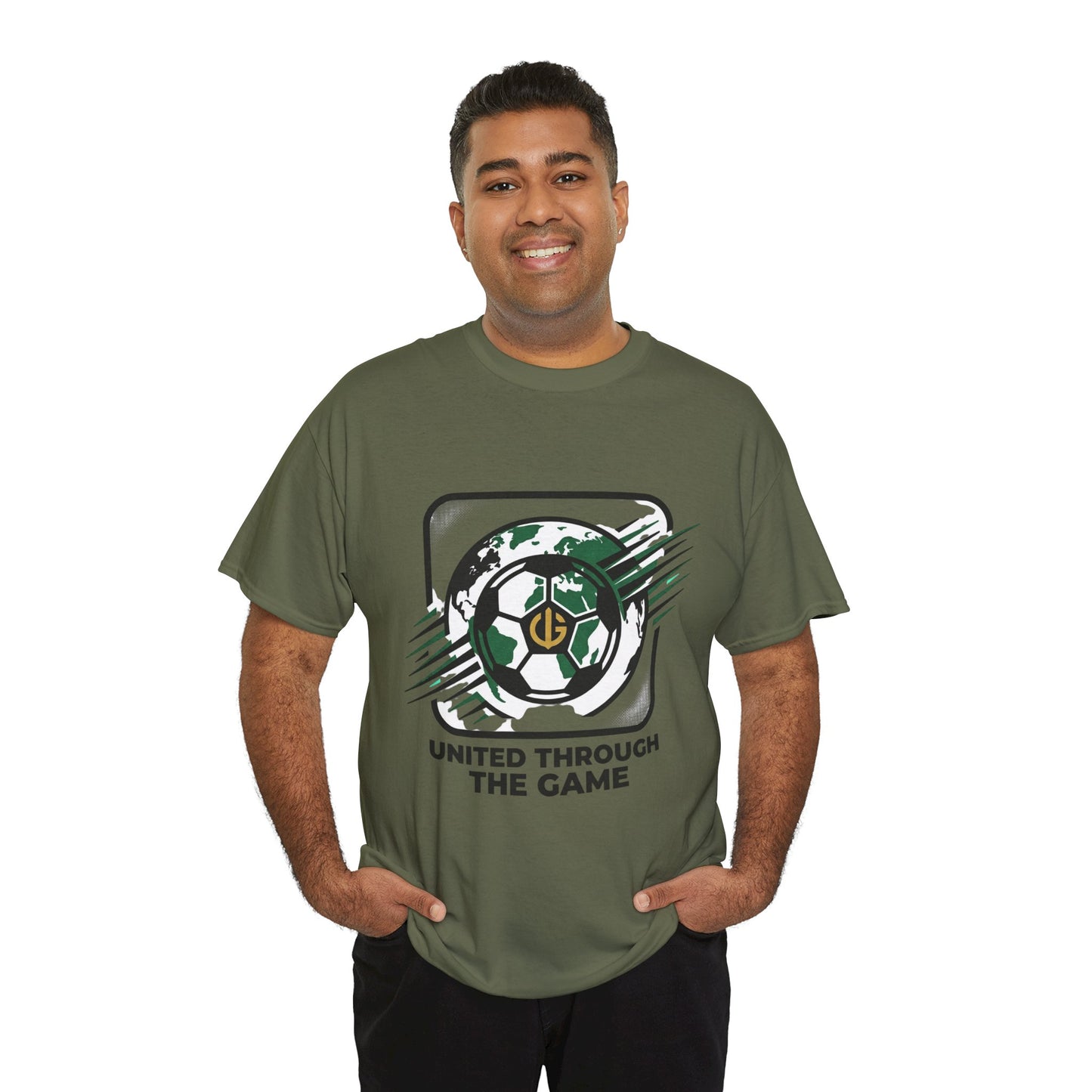 Soccer T-Shirt — "United Through the Game" Graphic Tee
