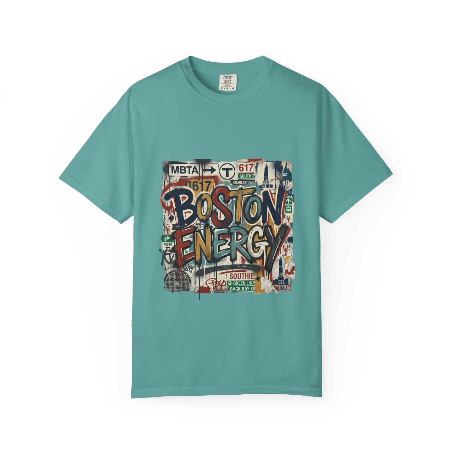 Boston Energy T-Shirt — Graffiti Cityscape Tee