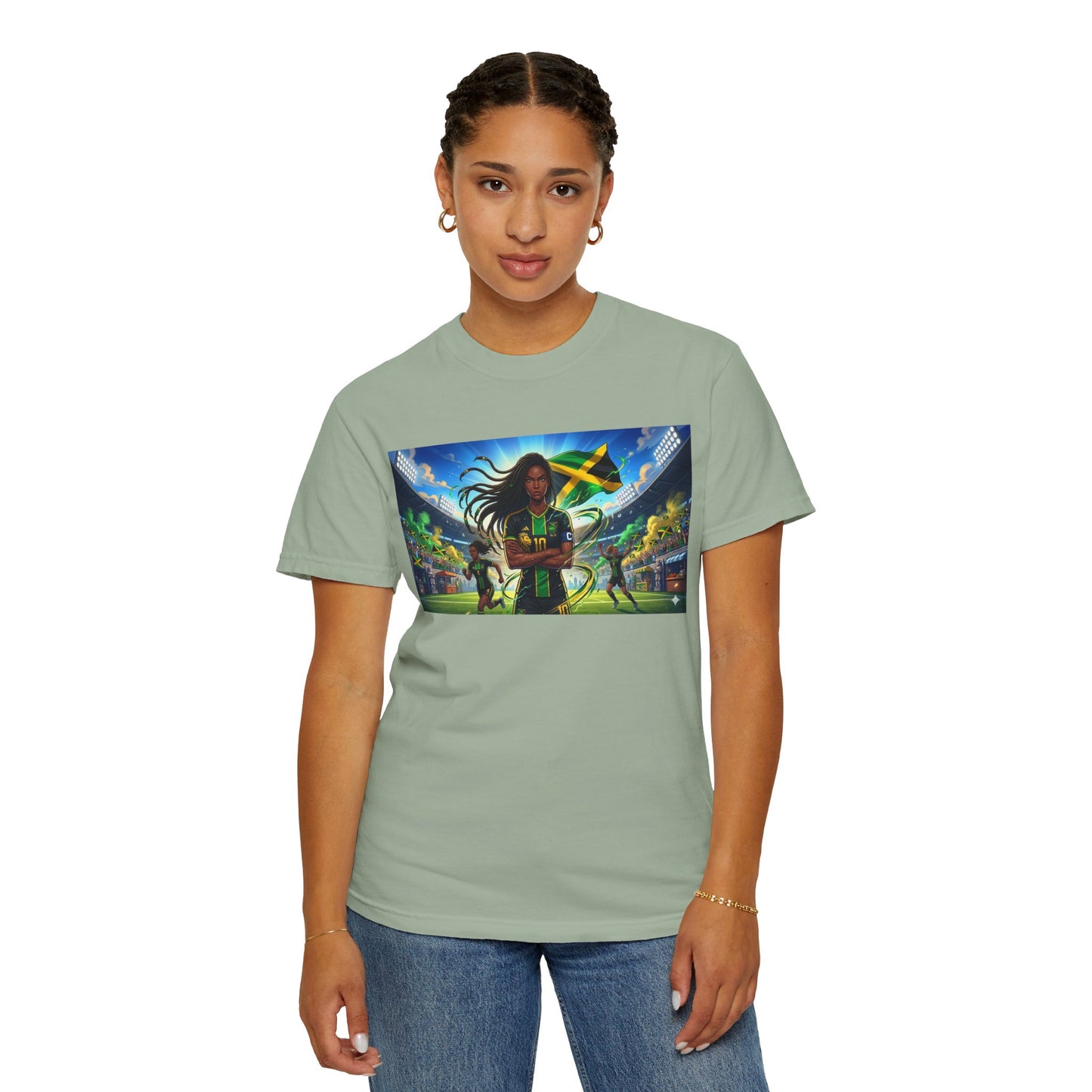 Jamaican Soccer Captain T-Shirt — Rasta Player Stadium Graphic Tee