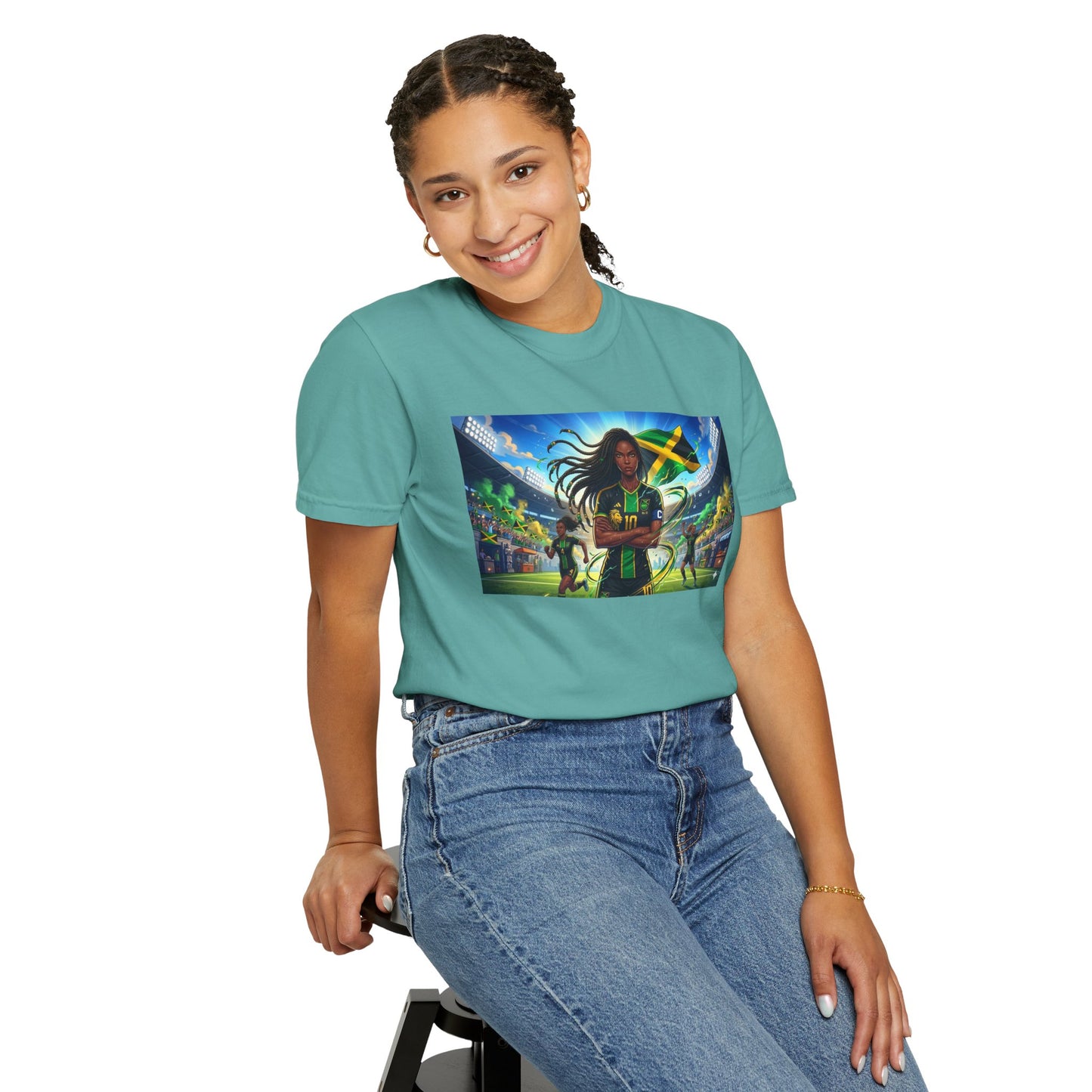 Jamaican Soccer Captain T-Shirt — Rasta Player Stadium Graphic Tee