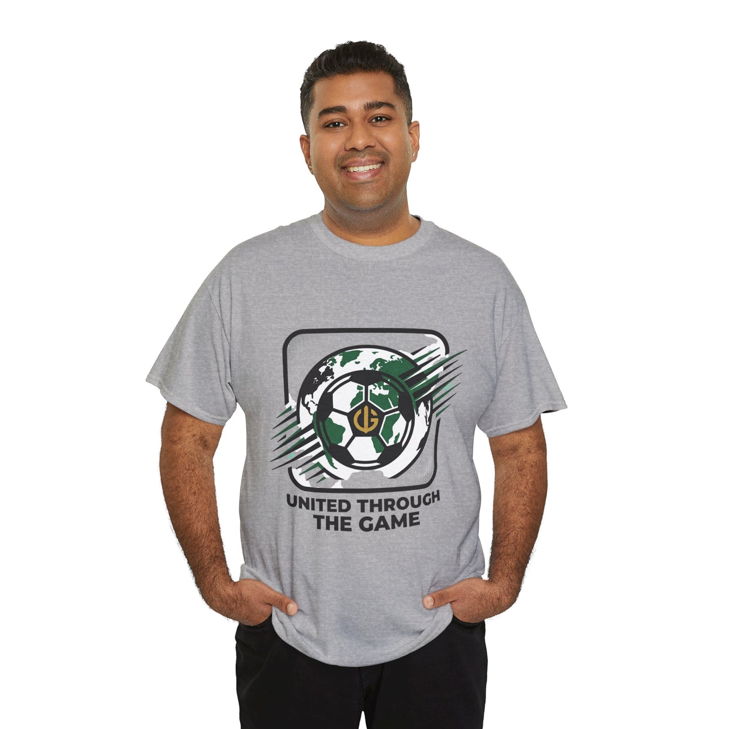 Soccer T-Shirt — "United Through the Game" Graphic Tee