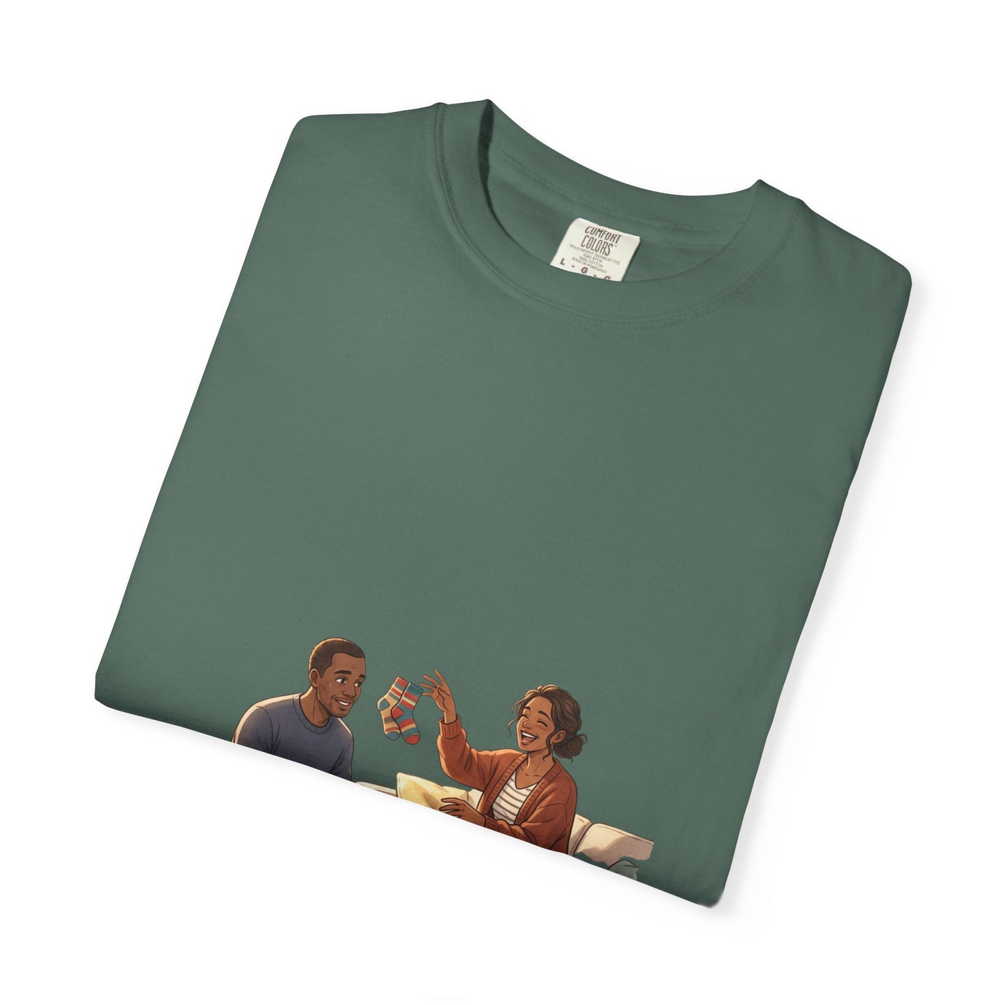 Picnic Cheers T-Shirt — Vintage Couple & Dog Illustration Tee