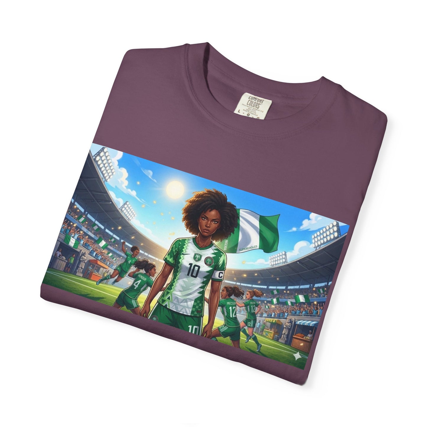 Commander- Female- Nigerian Soccer Player Stadium  - T-shirt - Graphic Tee
