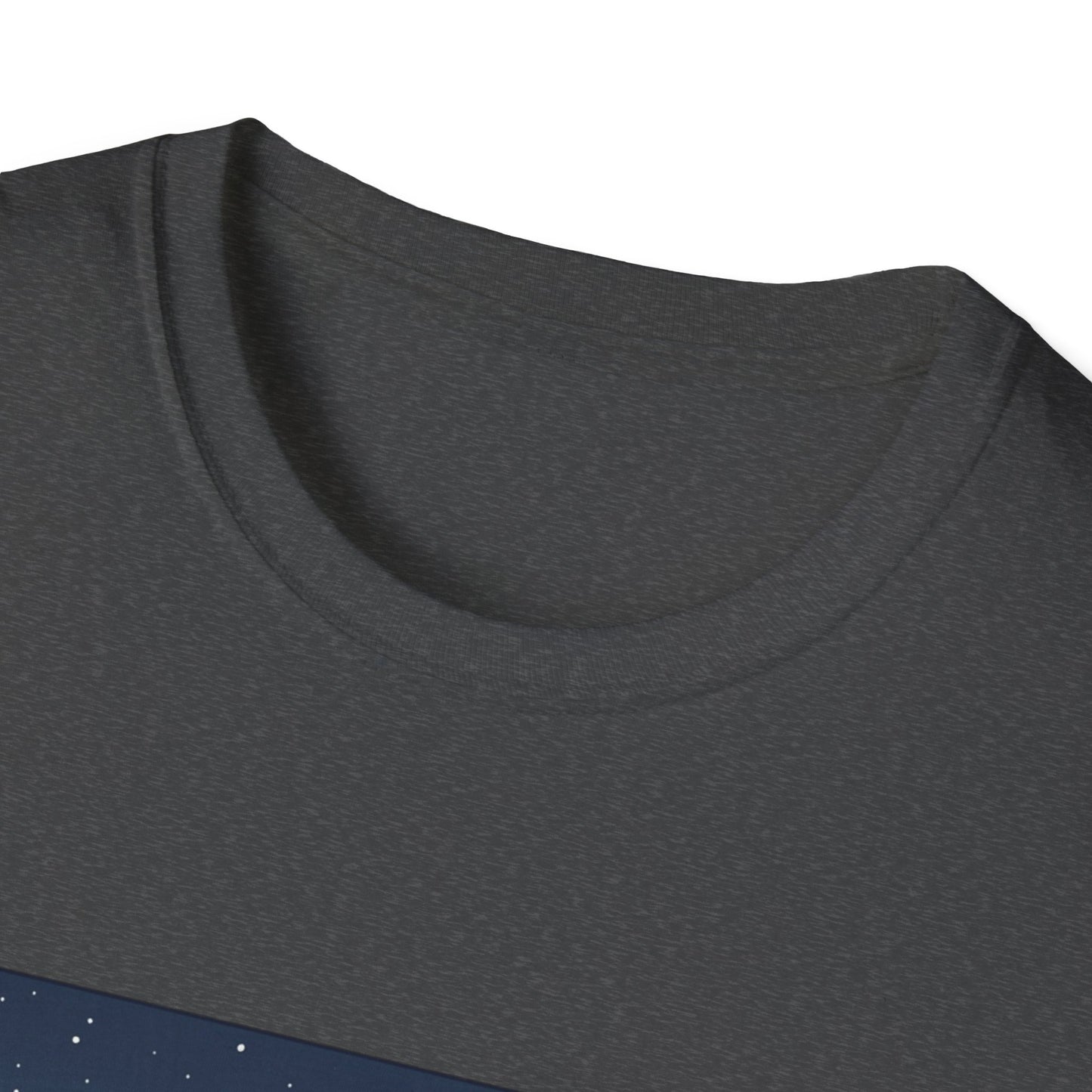 Winter String Lights Stroll T-Shirt — Cozy Holiday Street Scene Graphic Tee