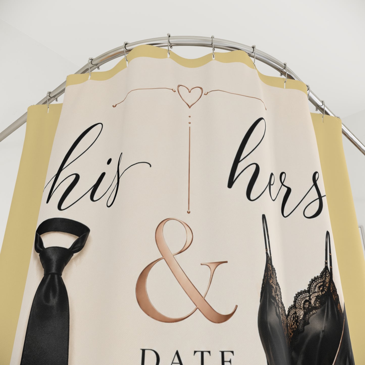 Après Minuit Shower Curtain – Romantic Candlelit Affair Bathroom Decor