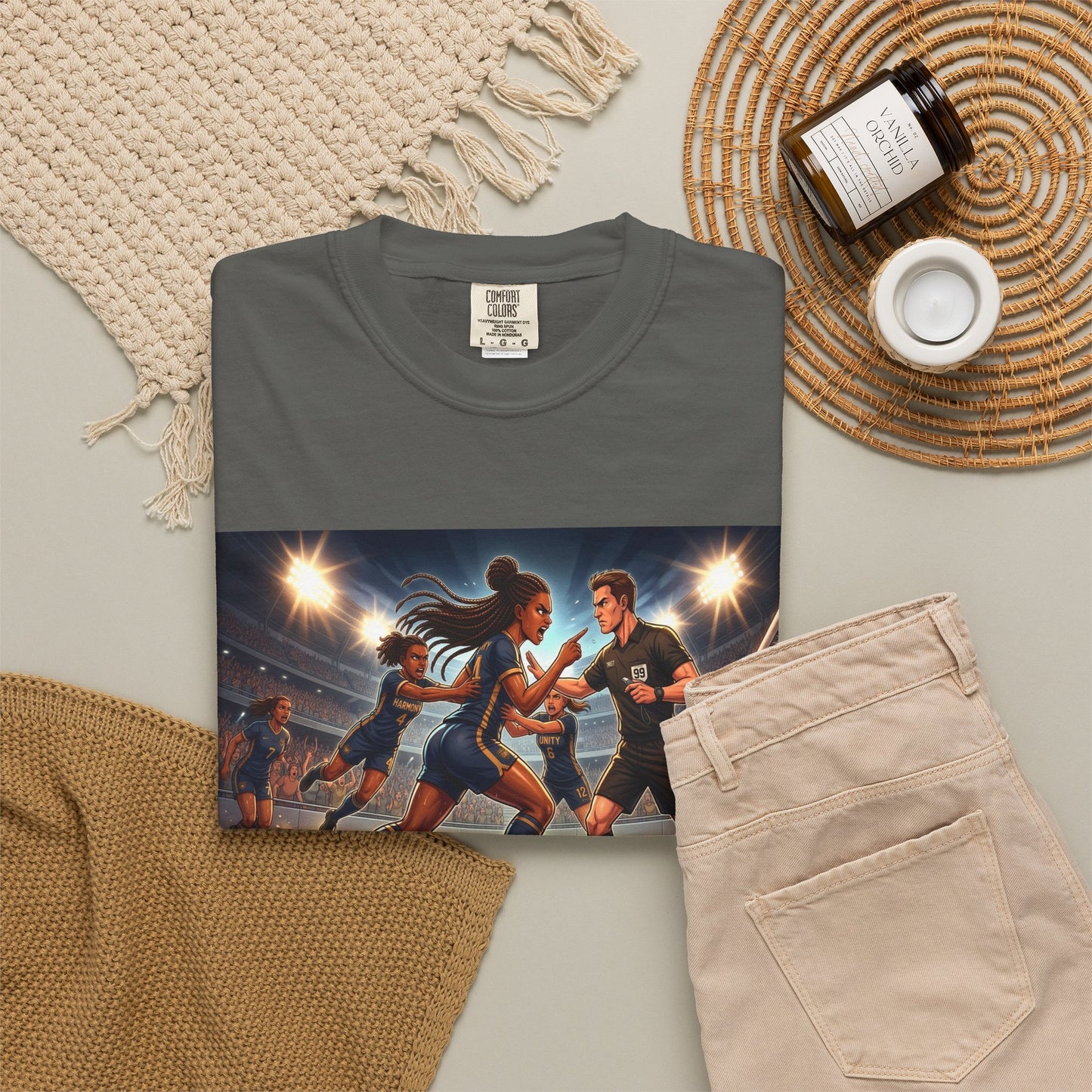 Soccer Arguing With Referee T-Shirt — Vintage Stadium Action Graphic Tee