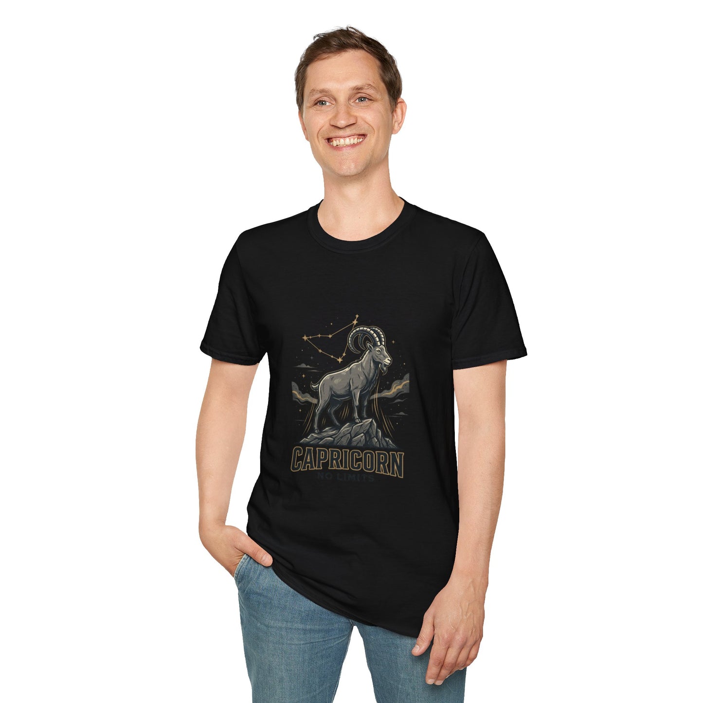 Capricorn 'No Limits' Zodiac T-Shirt — Goat Constellation Astrology Tee