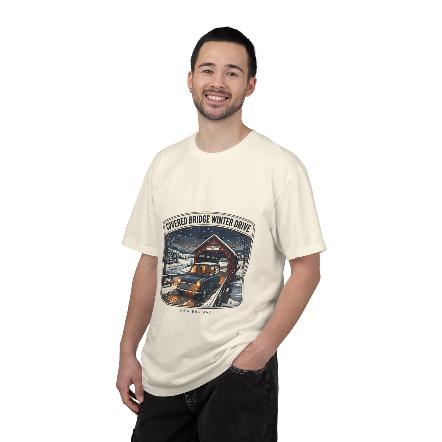 Covered Bridge Winter Drive T-Shirt