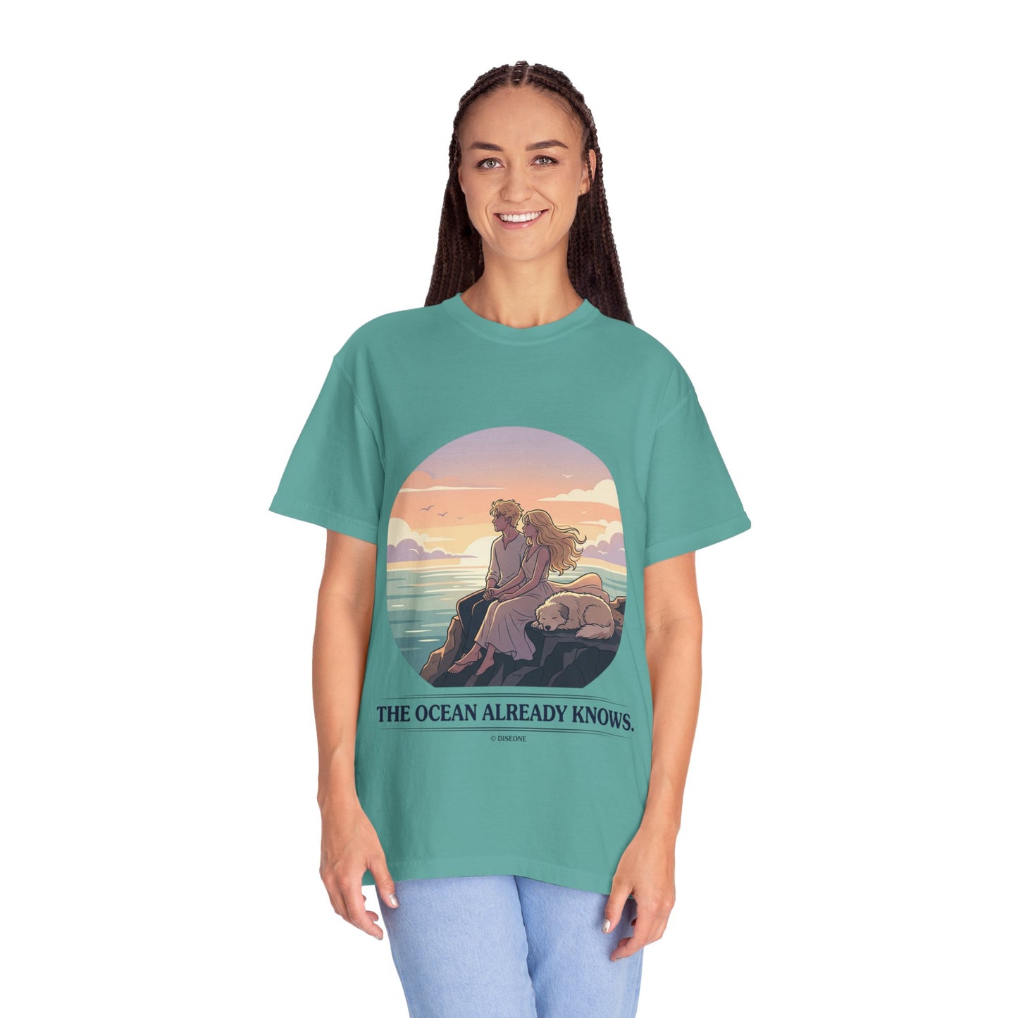 Ocean Sunset Graphic T-Shirt — "The Ocean Already Knows"