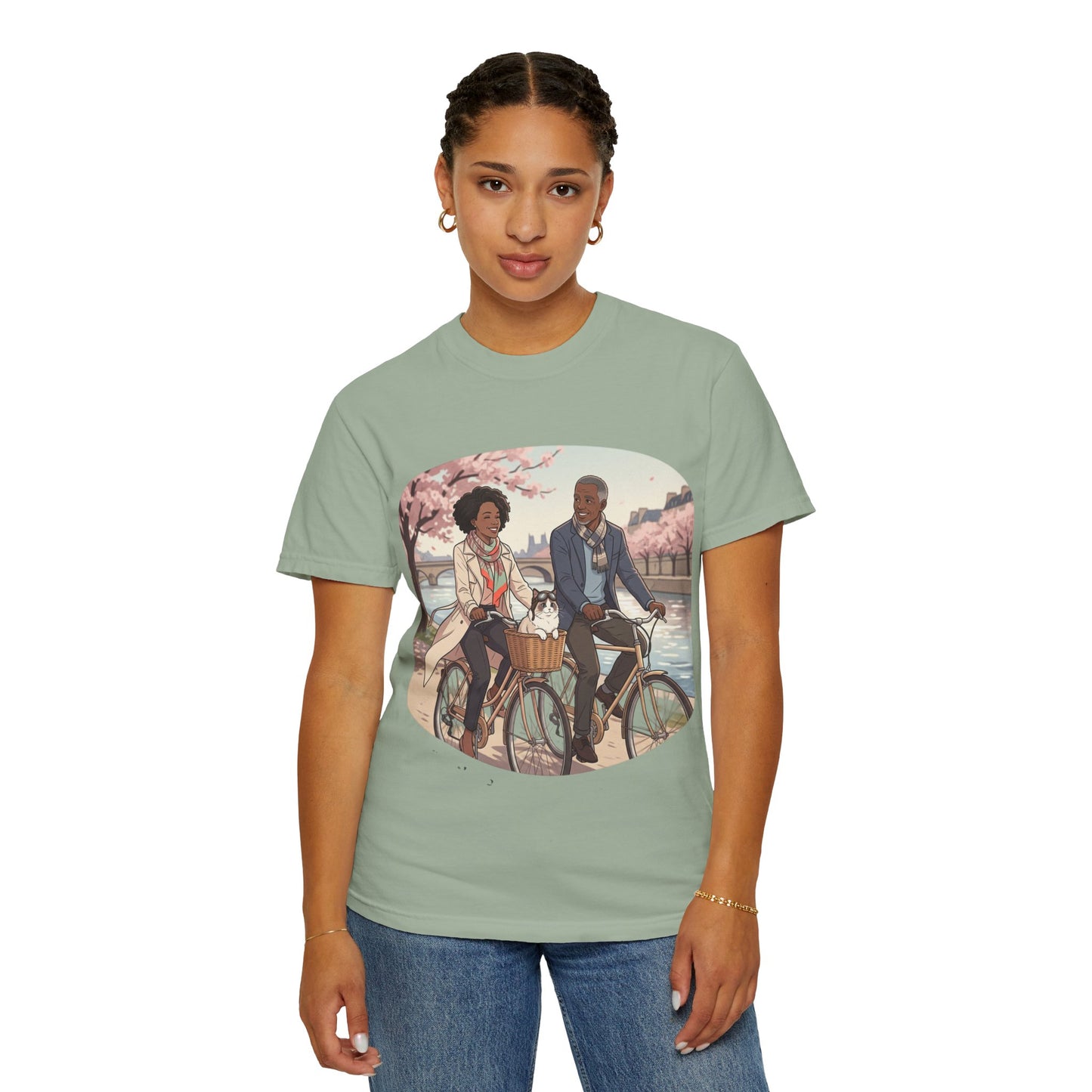 Couples Cherry Blossom Bike Ride T-Shirt