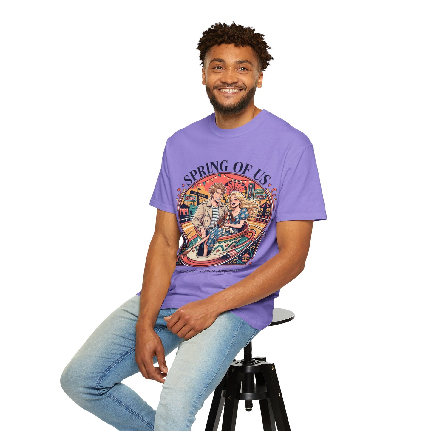 Spring of Us T-Shirt — Retro Carnival Couple Tee (Spring Festival Concert)