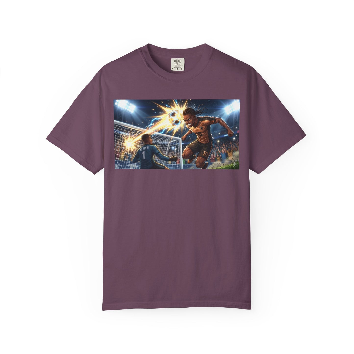 Soccer Goal Explosion T-Shirt — Action-Packed Football Graphic Tee