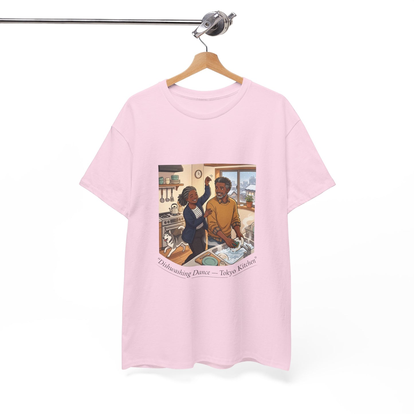 Dishwashing Dance Tee — Couple Kitchen Graphic T-Shirt