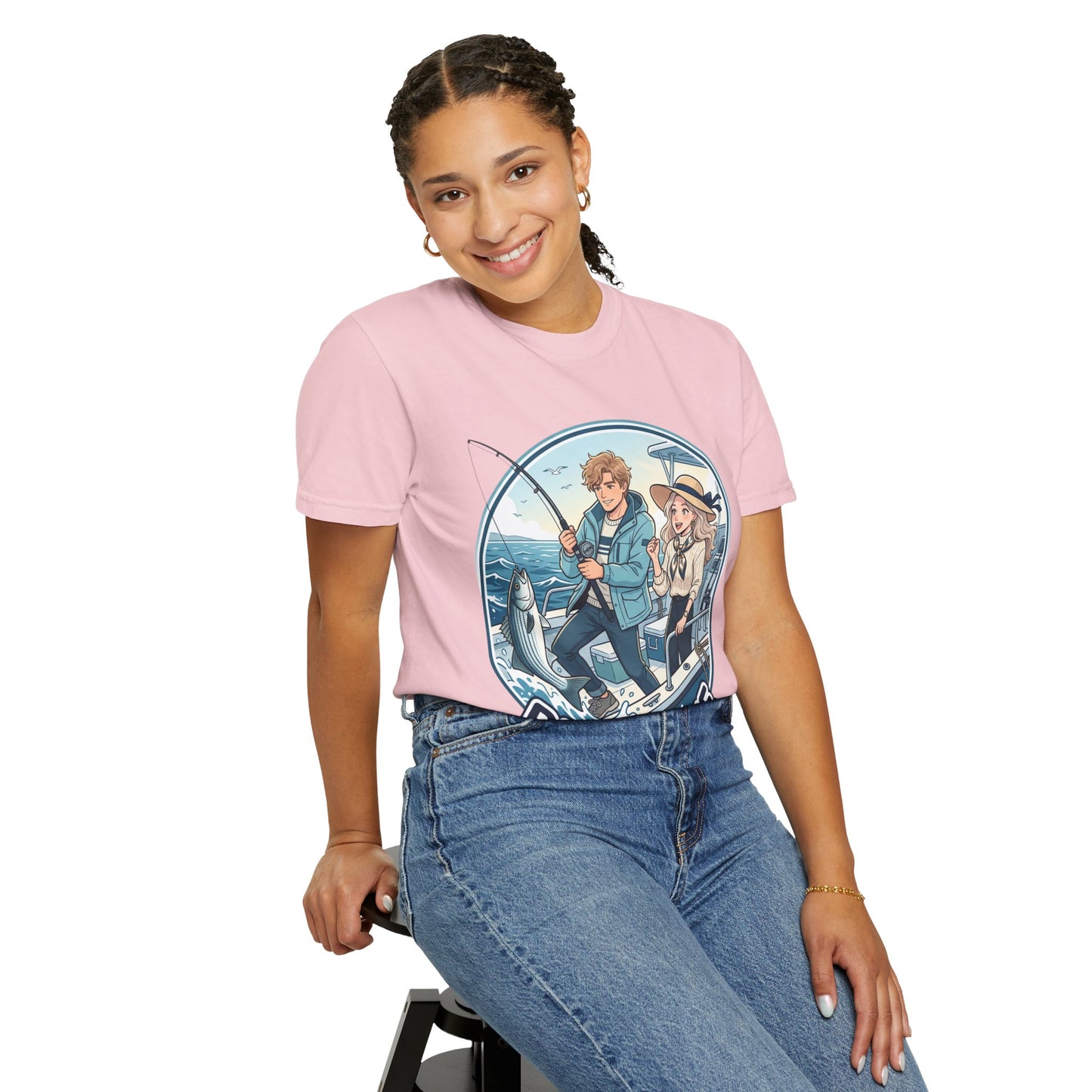 Reel Love Fishing T-Shirt — Cute Couple Anglers Graphic Tee