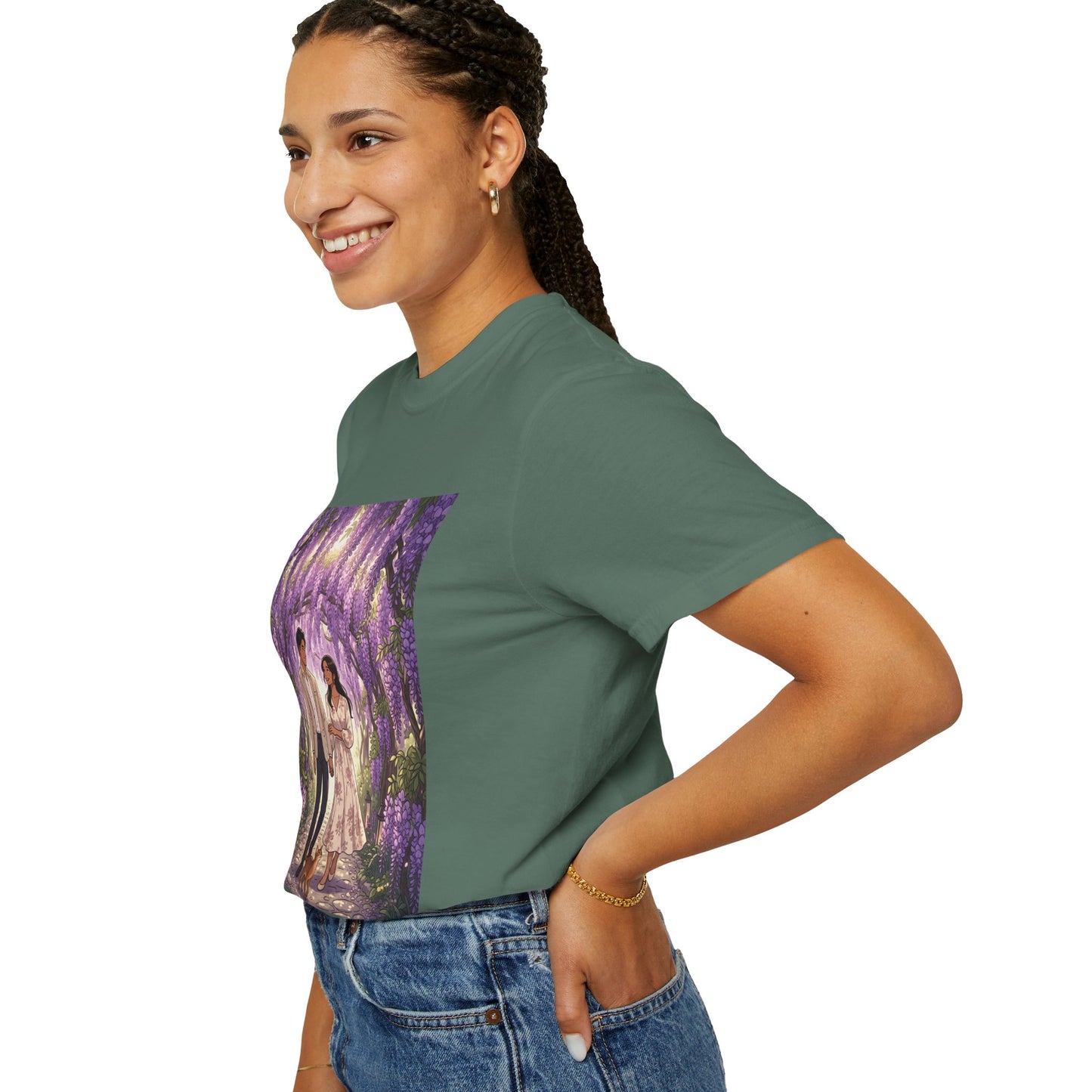 Spring of Us T-Shirt — Romantic Wisteria Couple Graphic Tee
