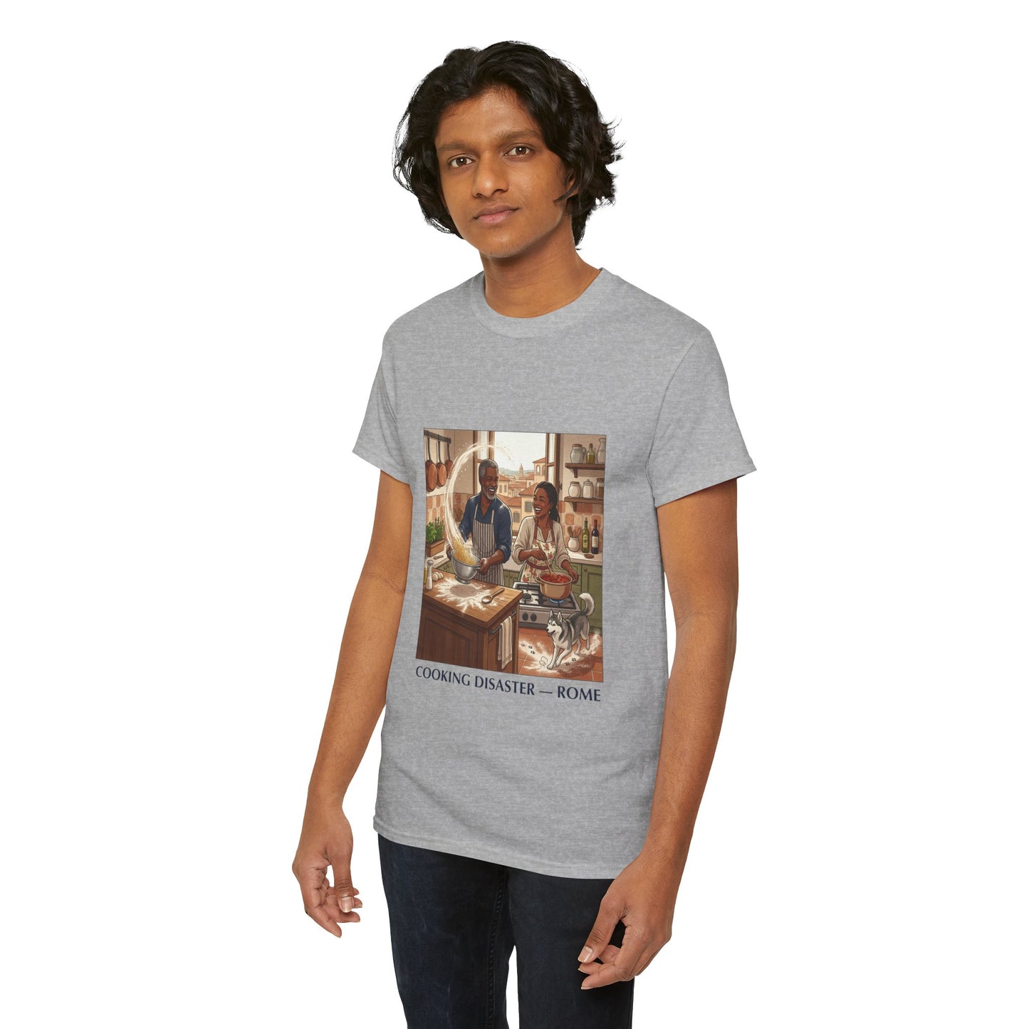 T-Shirt — 'Cooking Disaster — Rome' Illustrated Cooking Tee