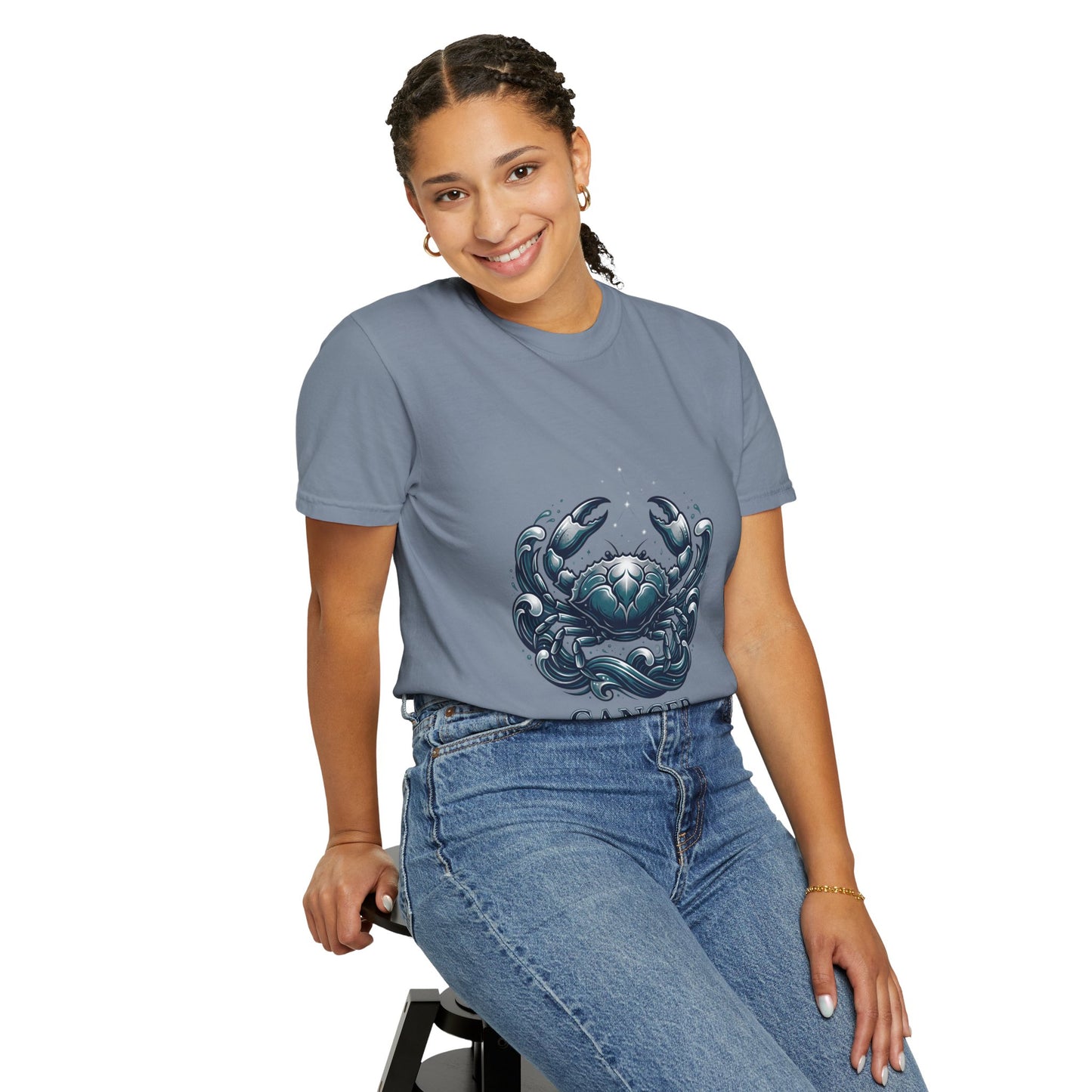 Cancer Zodiac T-Shirt — Stylized Crab Astrological Tee