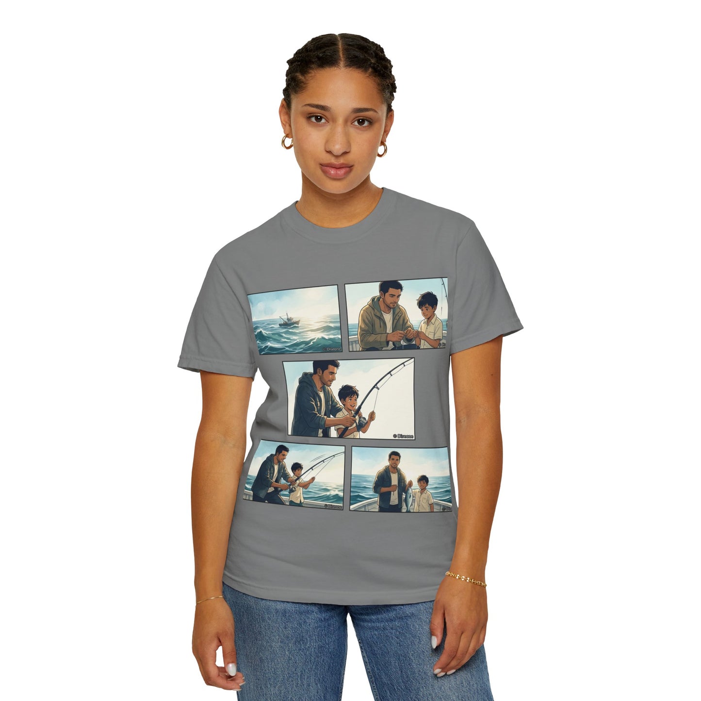 MORNING TIDES” (FATHER & SON EDITION) T-Shirt — Dad & Son Beach Fishing Graphic Tee