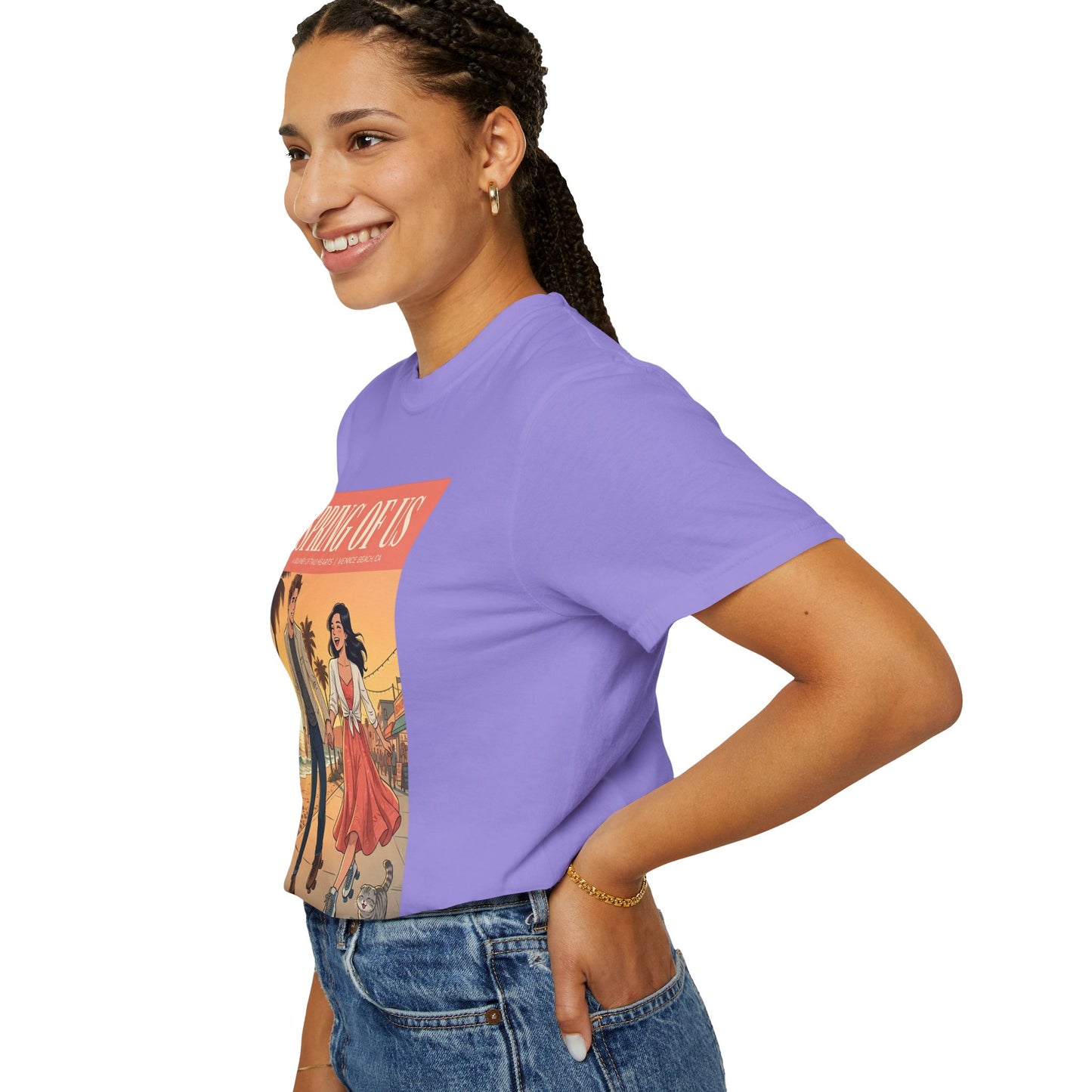 Spring of Us T-Shirt — Vintage Romantic Beach Couple Graphic Tee