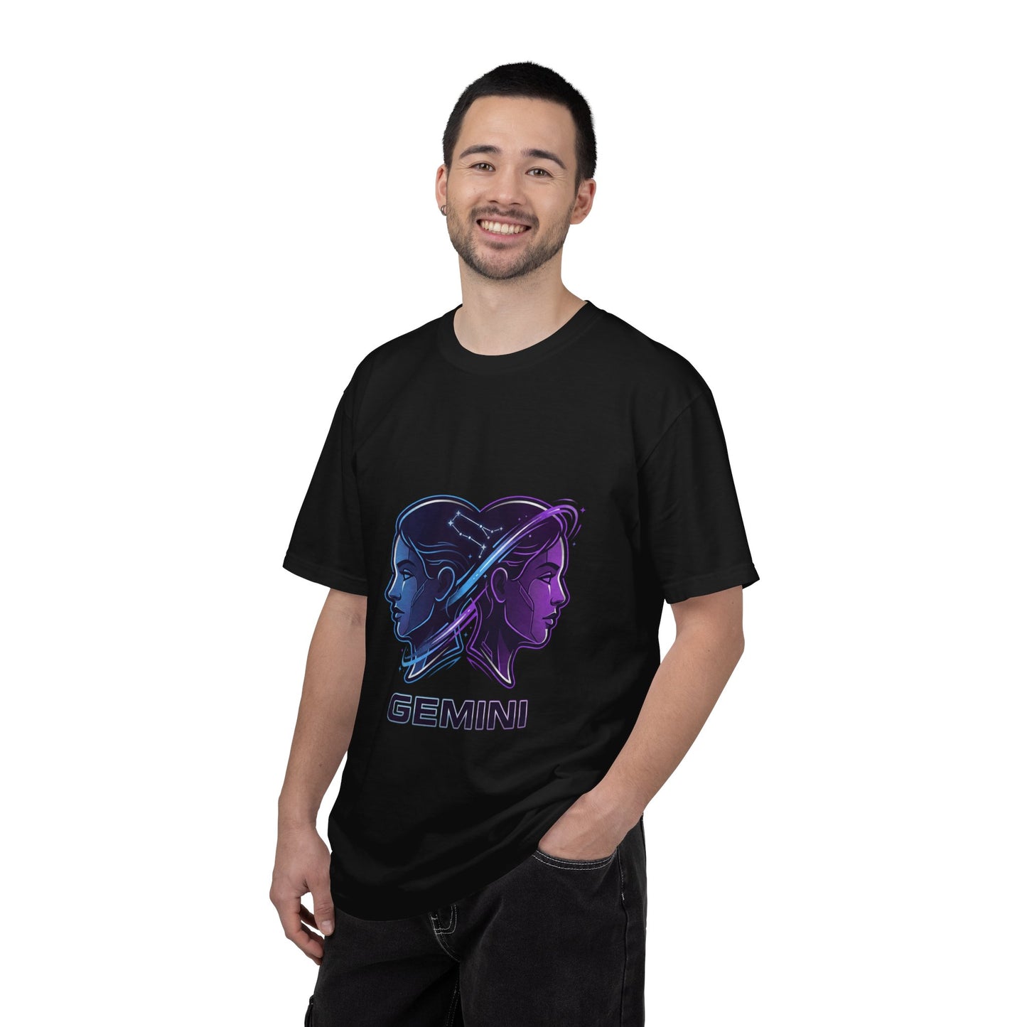Gemini Zodiac T‑Shirt — Dual Faces Astrology Tee