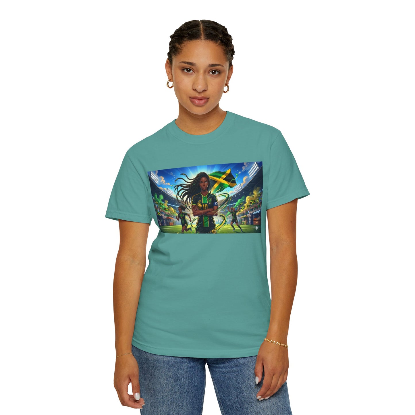 Jamaican Soccer Captain T-Shirt — Rasta Player Stadium Graphic Tee