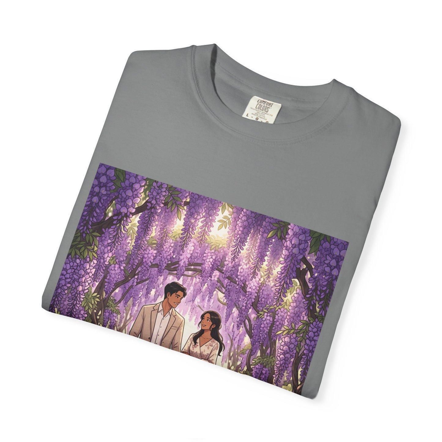 Spring of Us T-Shirt — Romantic Wisteria Couple Graphic Tee