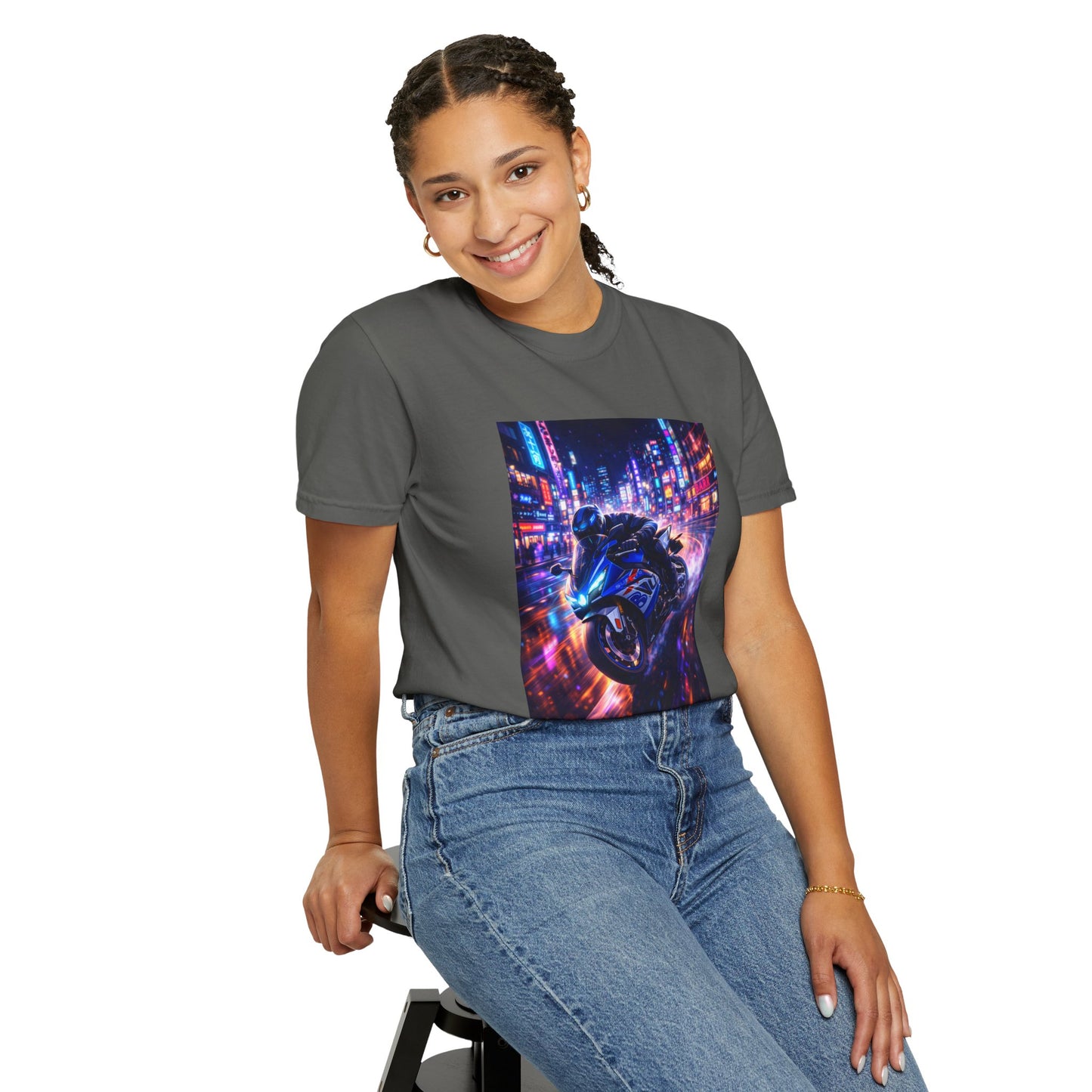 Suzuki GSX-R1000-NEON NIGHT RUN -  T-Shirt — Neon Night Rider Graphic Tee