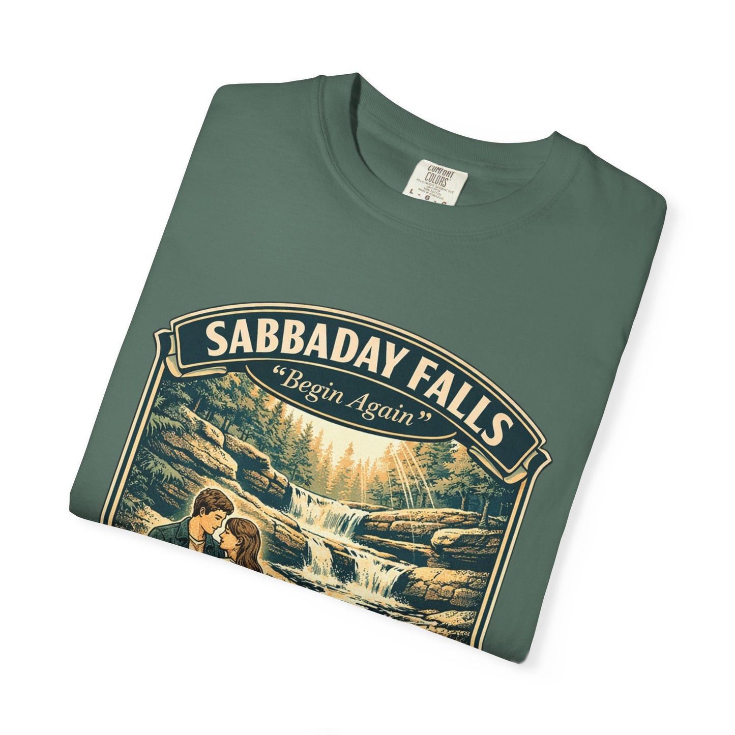 Sabbaday Falls 'We Begin Again' Vintage Nature T-Shirt