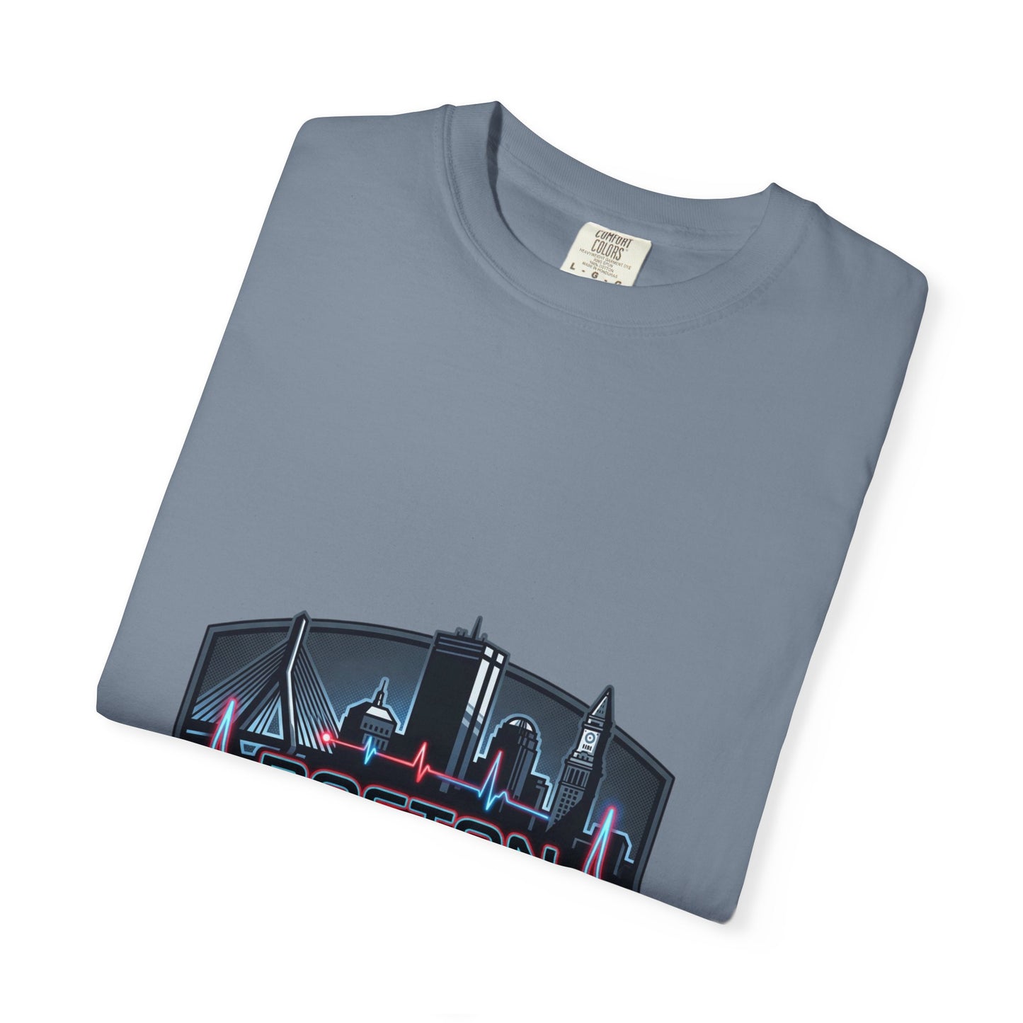 Boston Energy T-Shirt — City Skyline Neon Tee