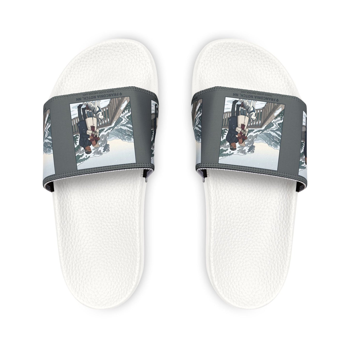 Youth Photo-Print Slide Sandals — Custom Removable-Strap Slides