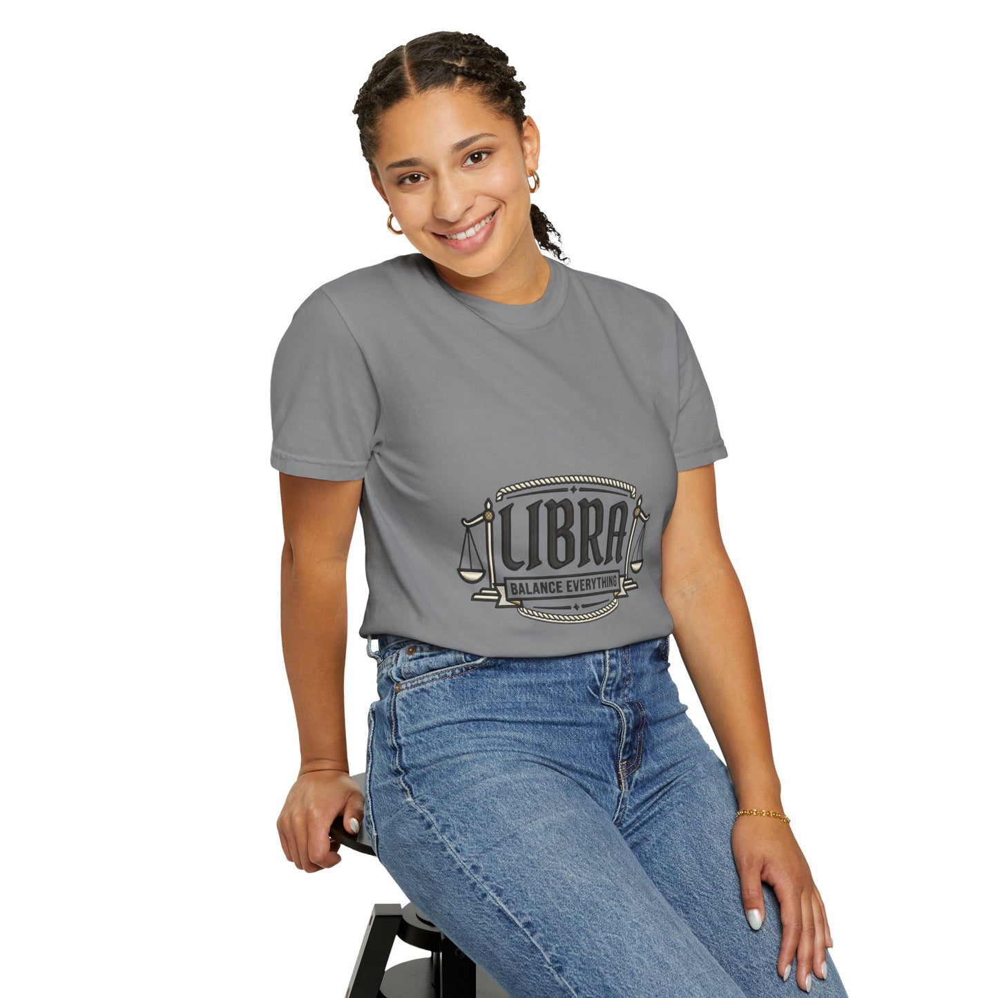 Libra Zodiac T-Shirt — "Balance Everything" Scales Design