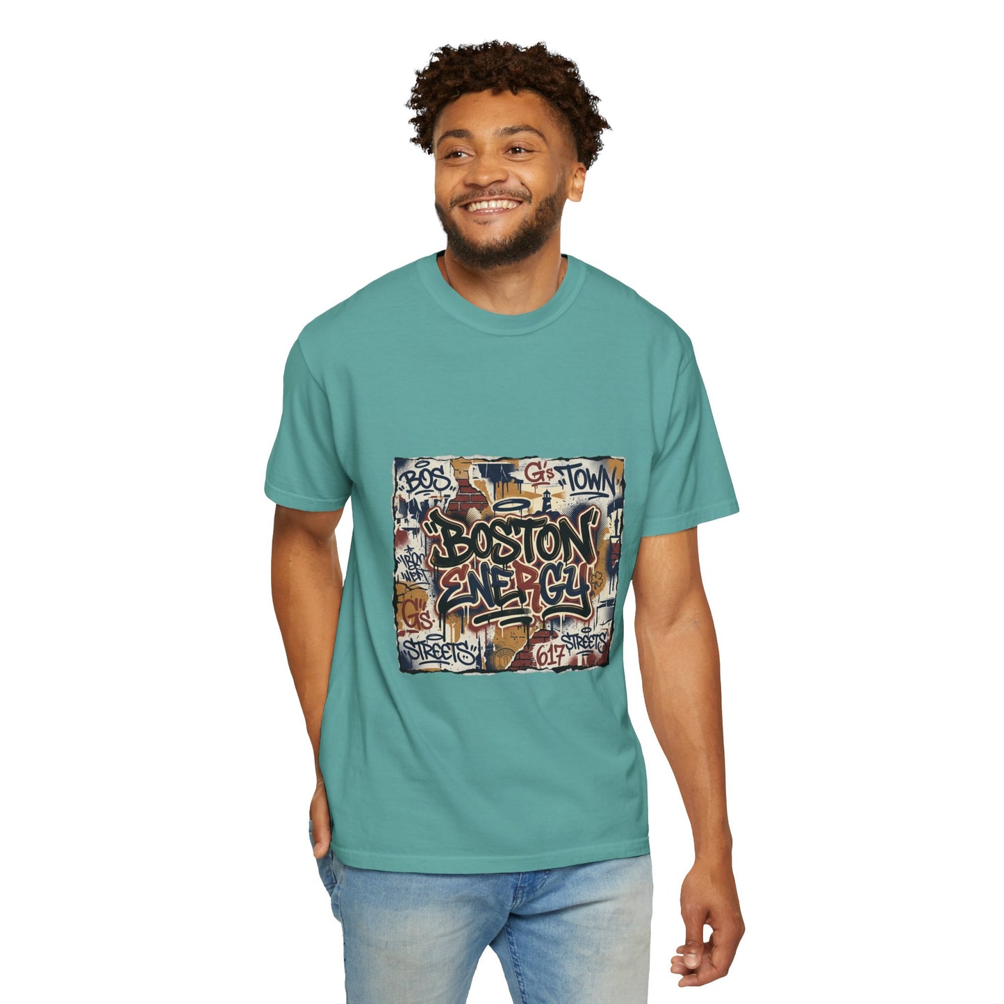 Boston Graffiti Tee — Urban Street Art T‑Shirt